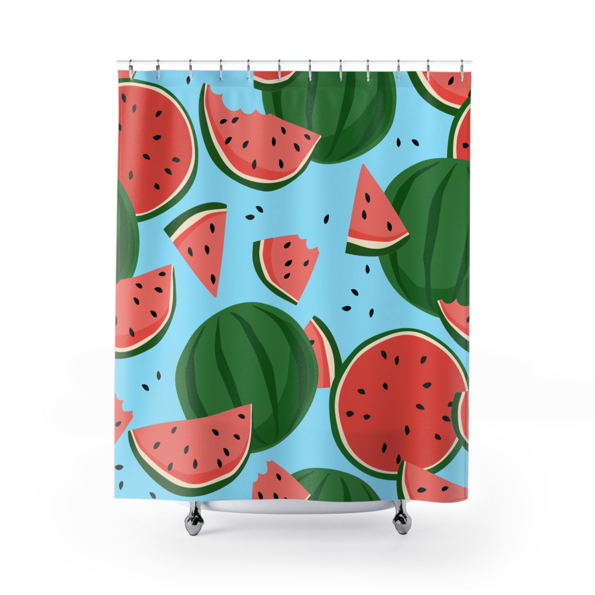 Watermelon Seeds N' Tings Shower Curtain