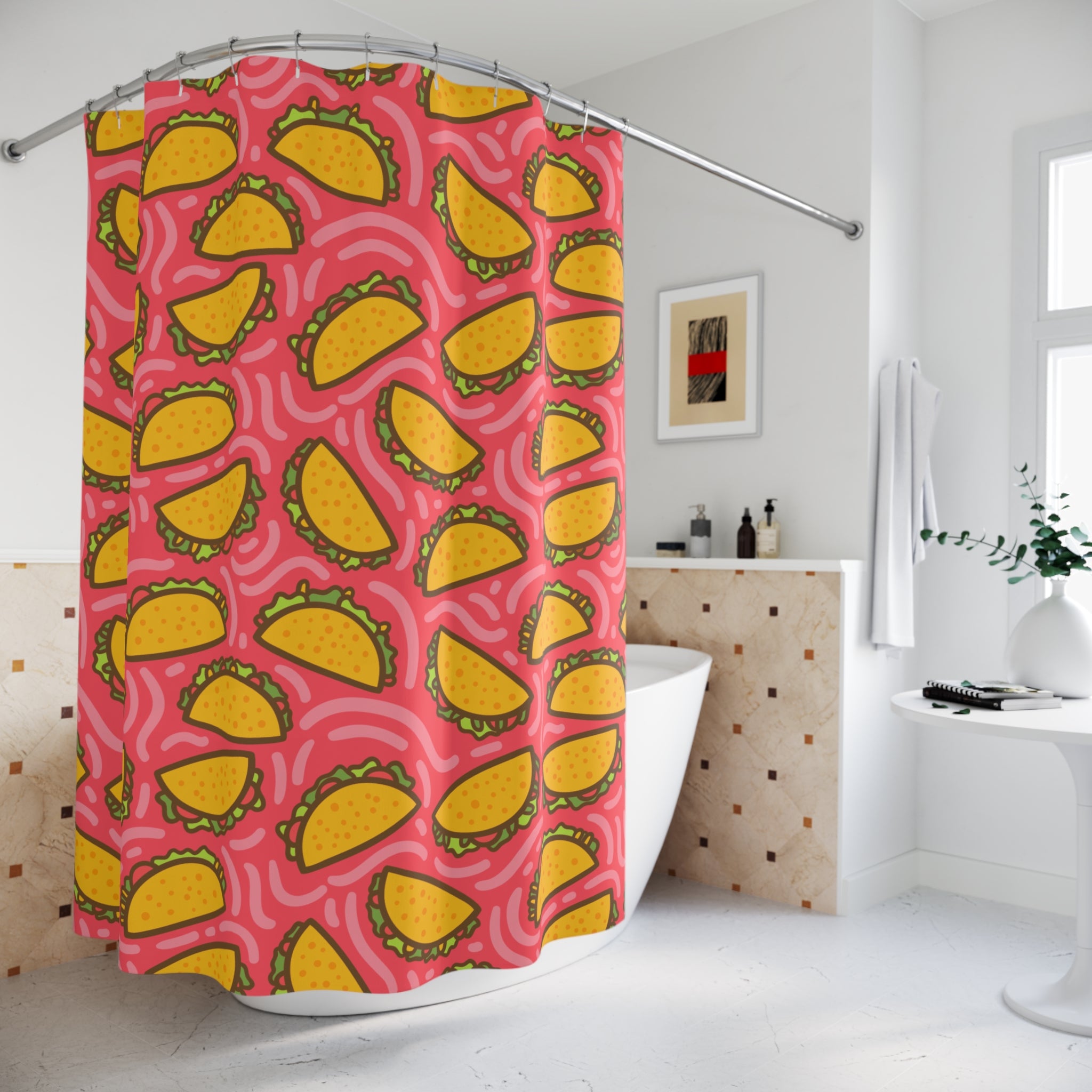 Crunchy Taco Party Shower Curtain