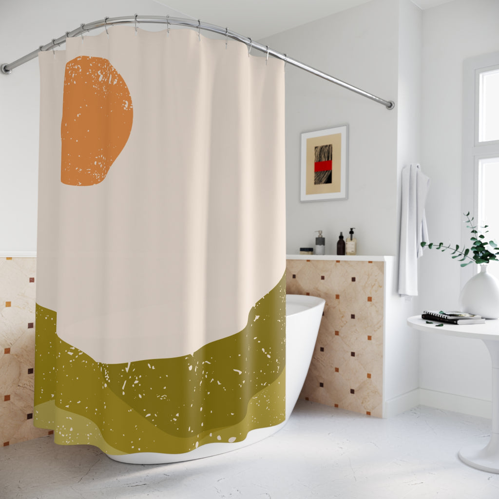 Desert Sunset Shower Curtain,  Boho Relaxing Bathroom Decor, Nature Inspired Gift, Modern Home Accessory, Bohemian Bath Decor