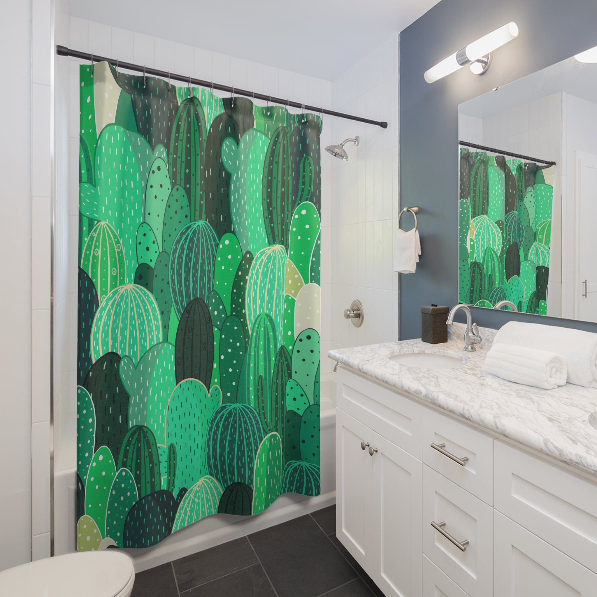 Daytime Cactus Shower Curtain