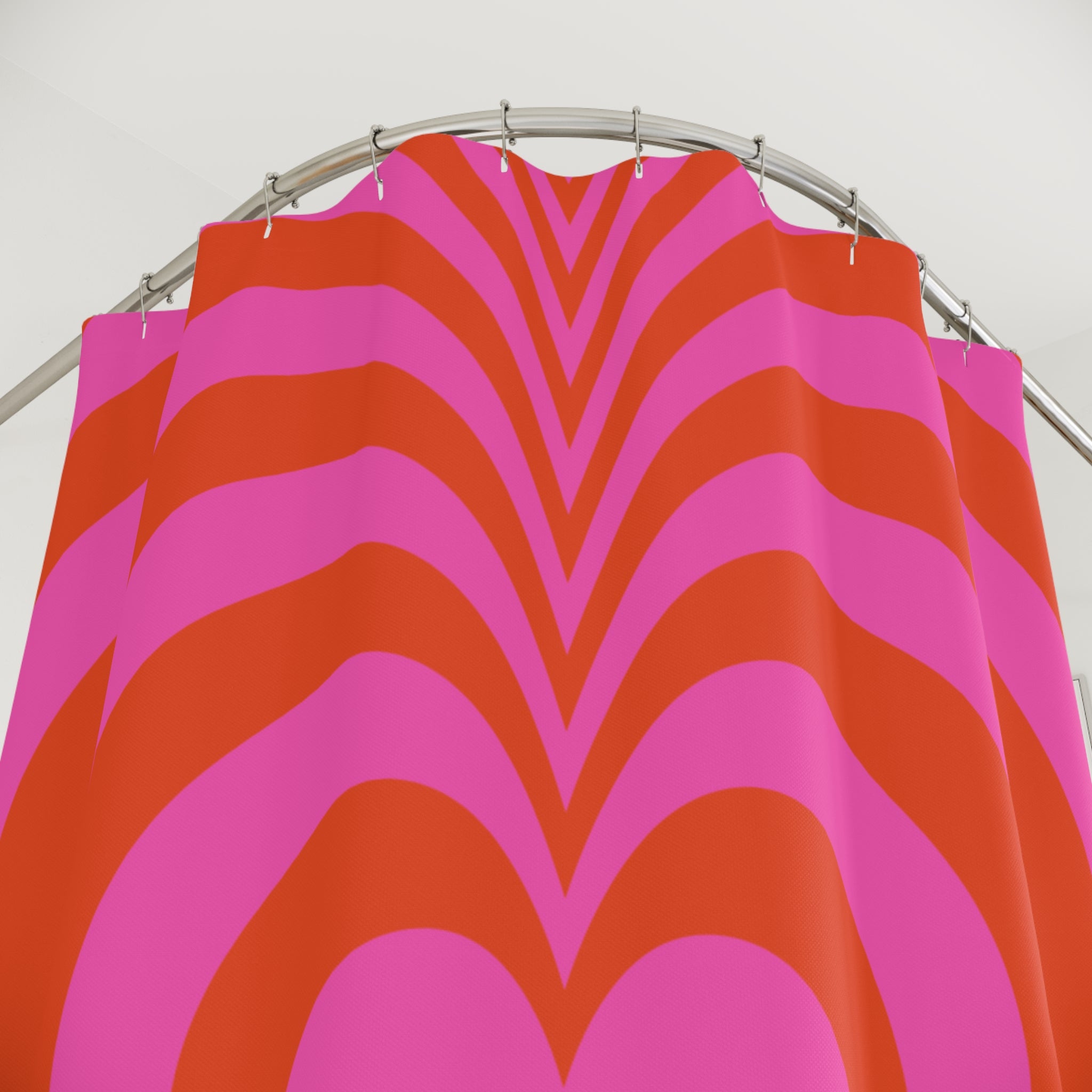 Colorful Infinity Heart Pattern Shower Curtain | Romantic Bathroom Decor, Love Theme, Gift for Couples, Valentine's Day, Home Makeover