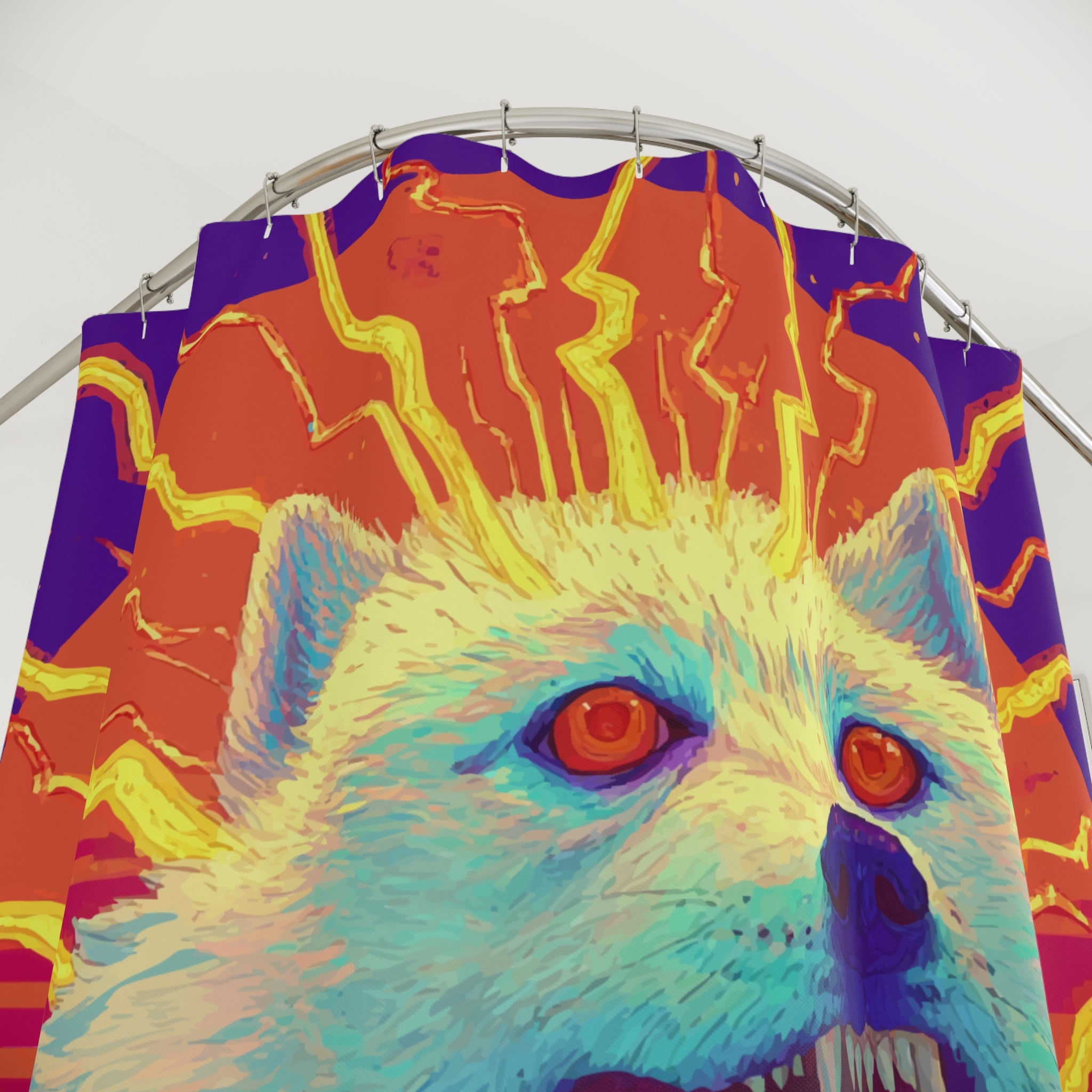 Electric Bazaar Wolfdogish Shower Curtain