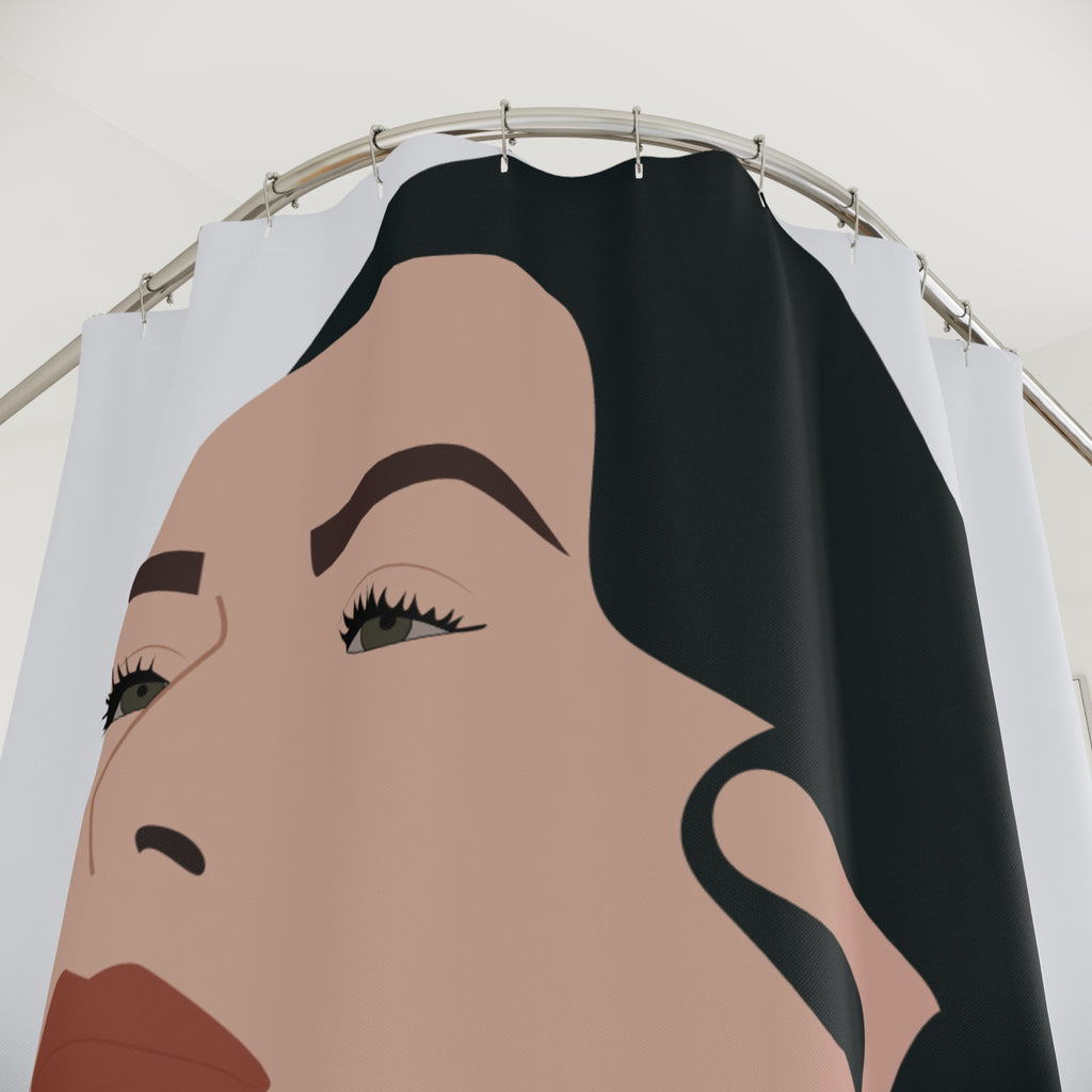 Elegant Artistic Minimalist Woman Shower Curtain | Modern Home Decor | Stylish Bathroom Accessory | Gift for Her | Chic Decoration