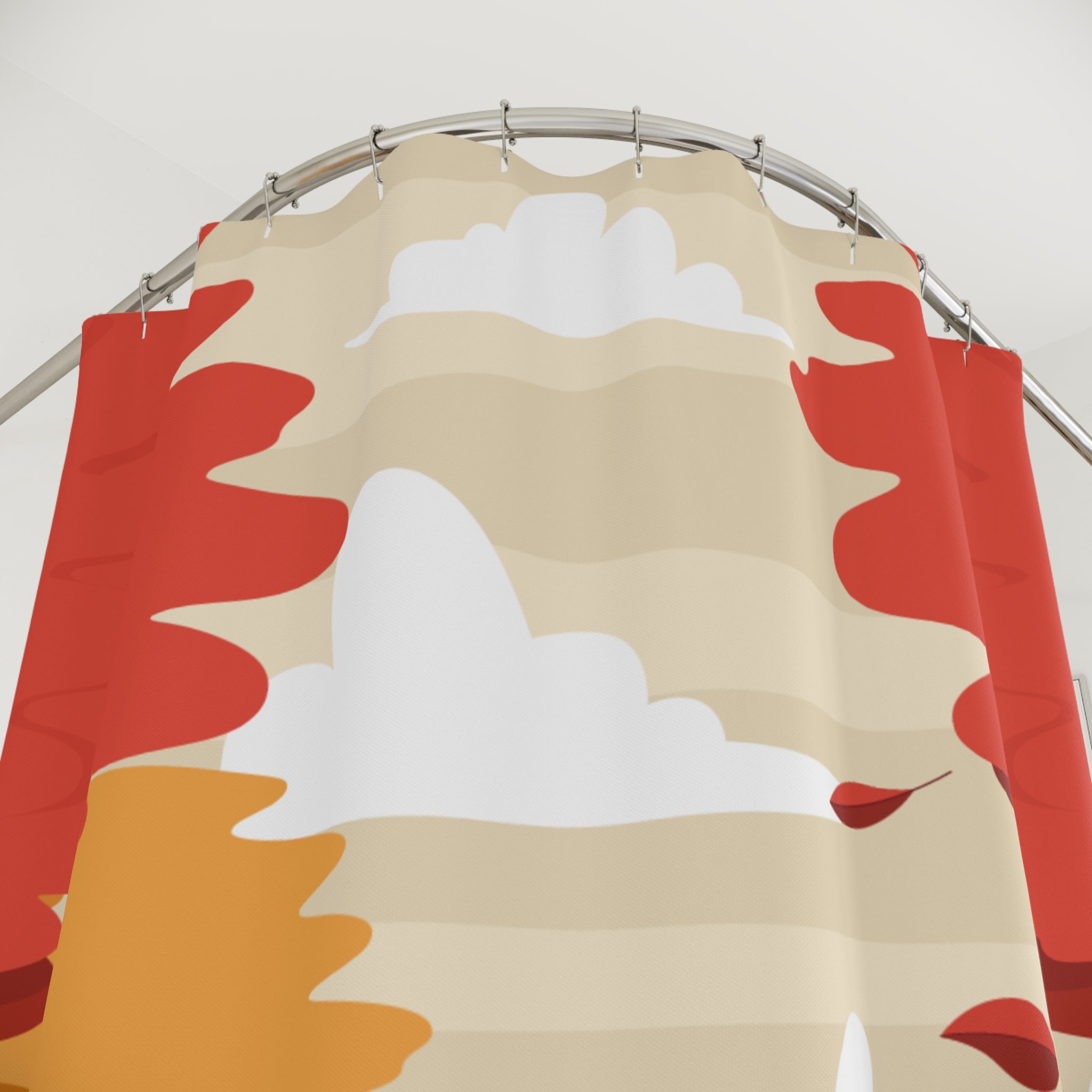 Autumn Landscape Shower Curtain, Fall Decor, Nature-Inspired Bathroom, Cozy Home Accent, Seasonal Shower Curtain