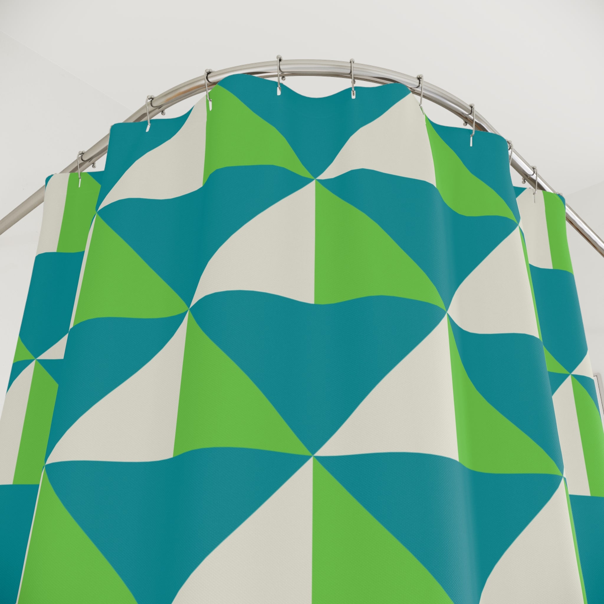 Geometric Pattern Shower Curtain, Modern Bathroom Decor, Colorful Design, Gift for Home, Stylish Shower Accessories