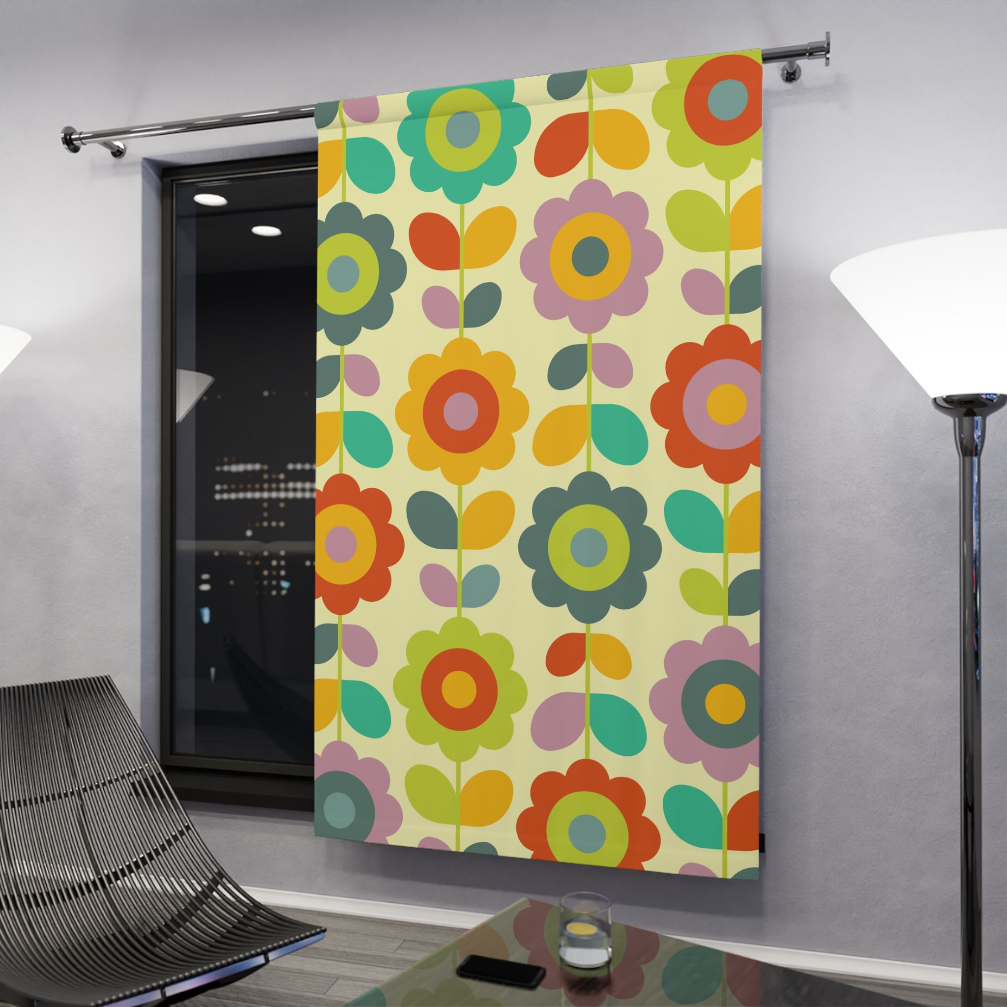 Crazy in Love Floral Pattern Blackout Window Curtain