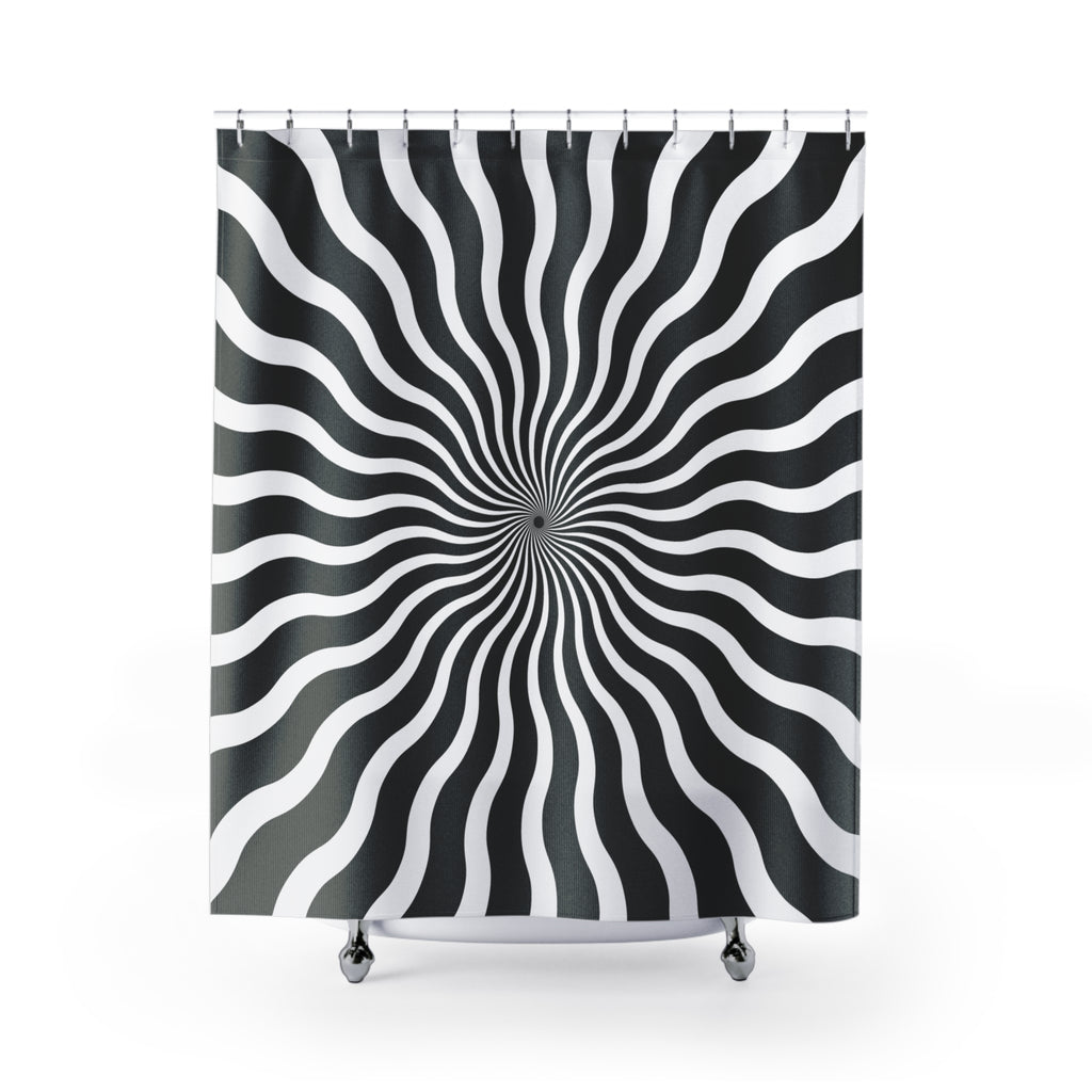 Hypnotic Swirl Shower Curtain for Boho Bathrooms, Modern Decor, Unique Gift for Housewarming, Spa Retreat, or Holiday