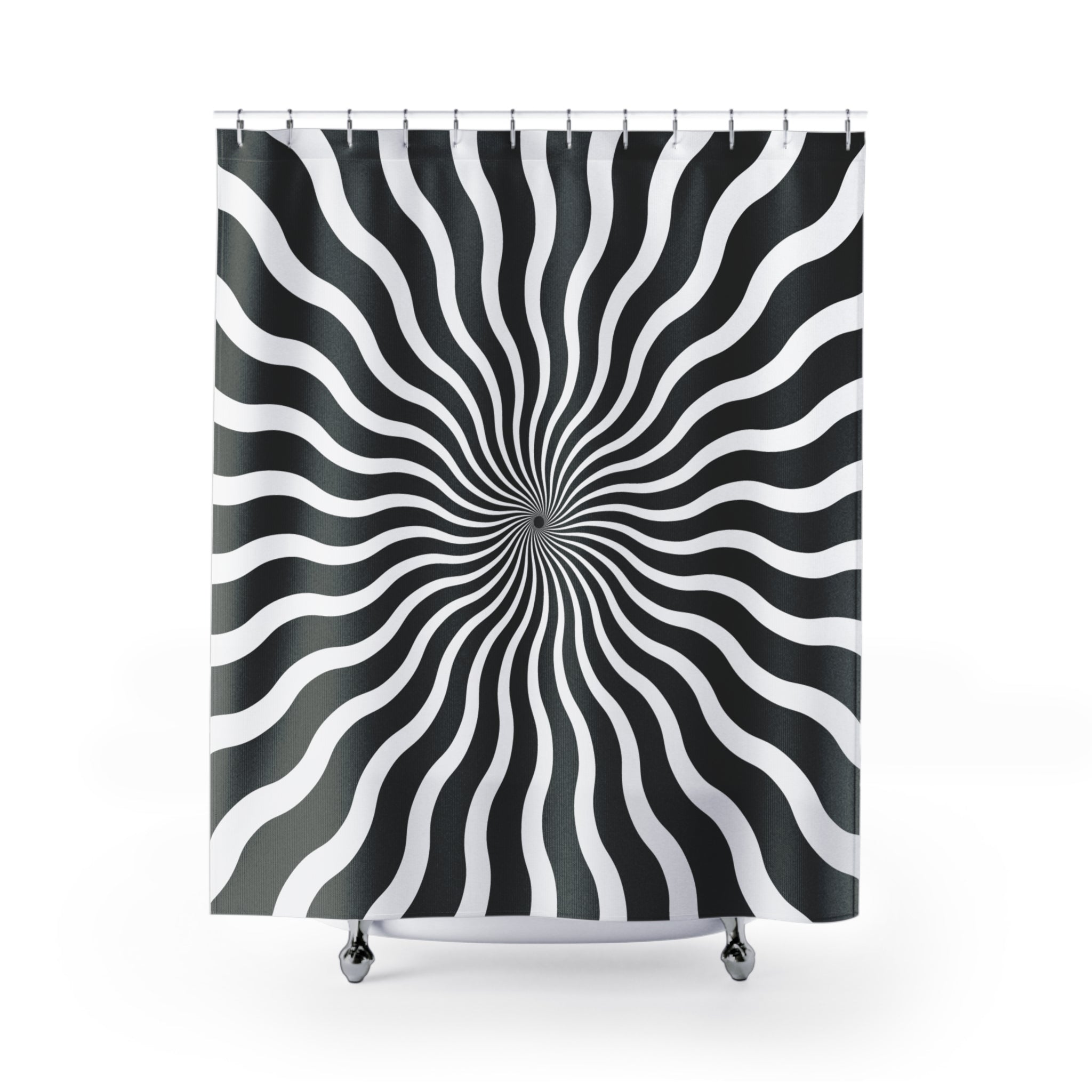 Hypnotic Swirl Shower Curtain for Boho Bathrooms, Modern Decor, Unique Gift for Housewarming, Spa Retreat, or Holiday