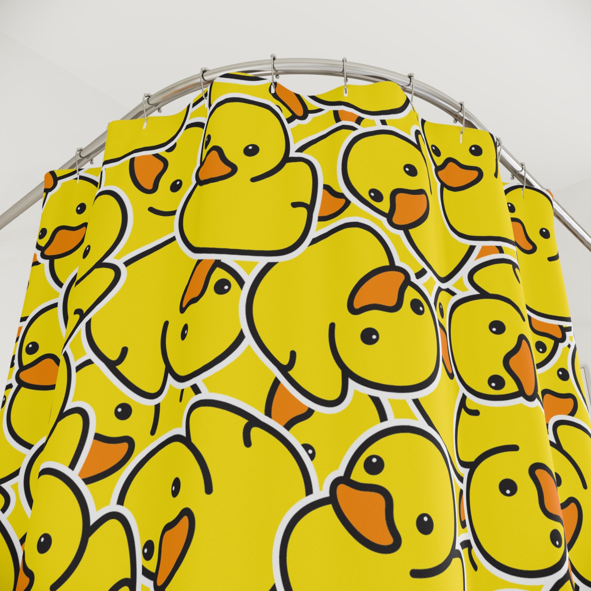 Cute Duck Shower Curtain, Fun Bathroom Decor, Kids Bathroom Accessories, Yellow Rubber Duck Theme, Playful Home Decor, Gift Idea
