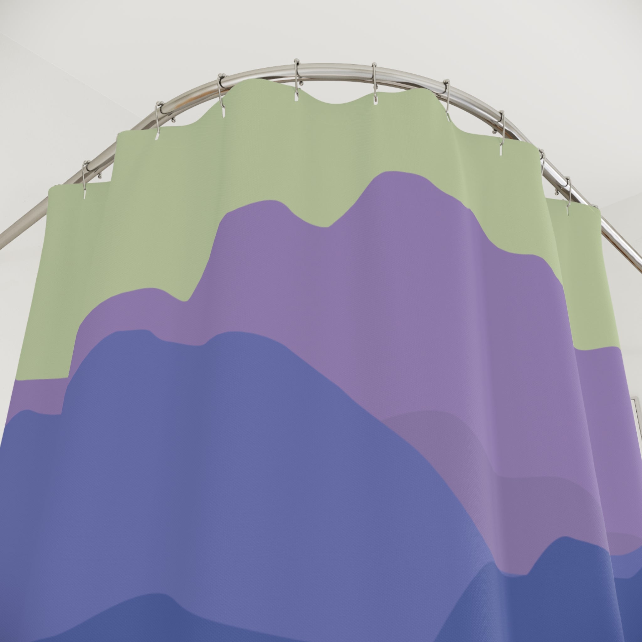 Mountain Landscape Shower Curtain, Nature-Inspired Bathroom Decor, Boho Style, Spa Vibe, Gift for Nature Lovers, Home Refresh