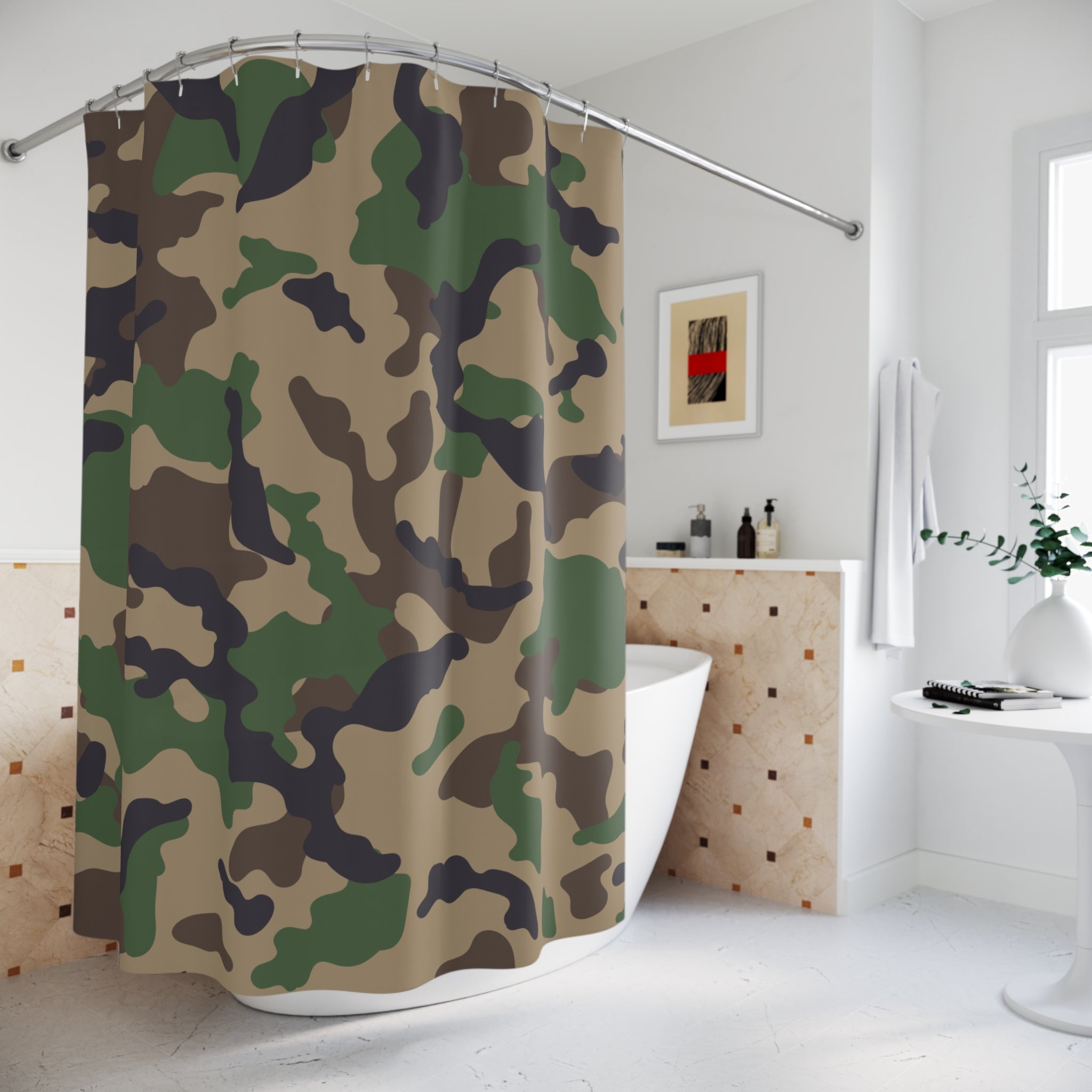 Casualy Camo Pattern Shower Curtain
