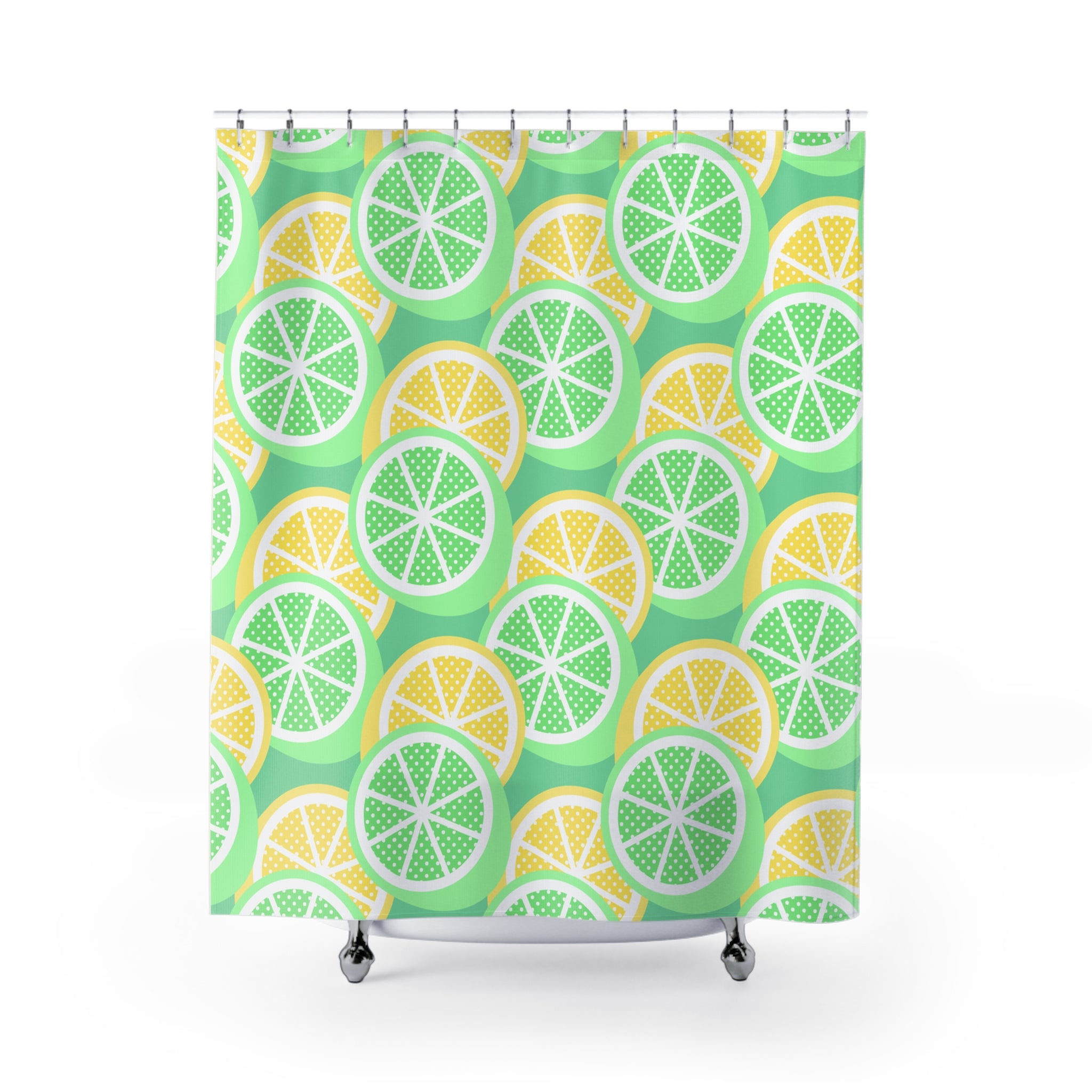 Lemon-Limy Pattern Shower Curtain