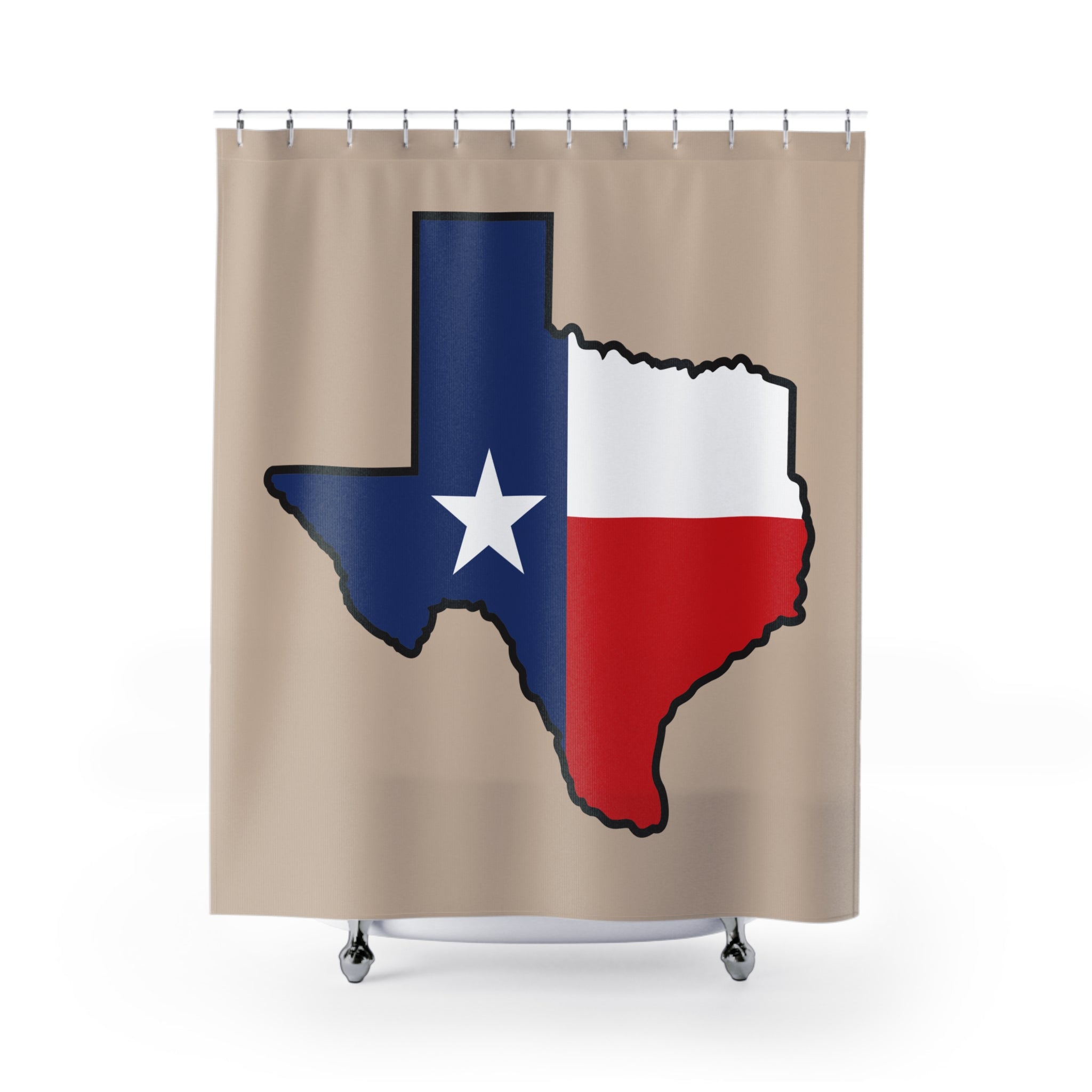 Texas State Shape Shower Curtain, Nautical Bathroom Decor, Gifts for Texas Lovers, Home Essentials, Western Theme Accessories