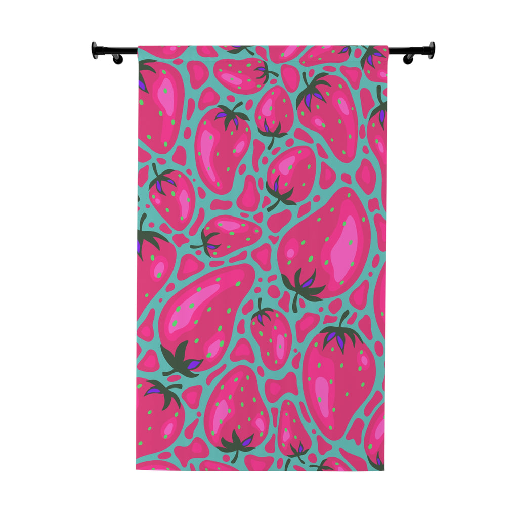 Strawberry Dreams Naturalish Pattern Blackout Window Curtain