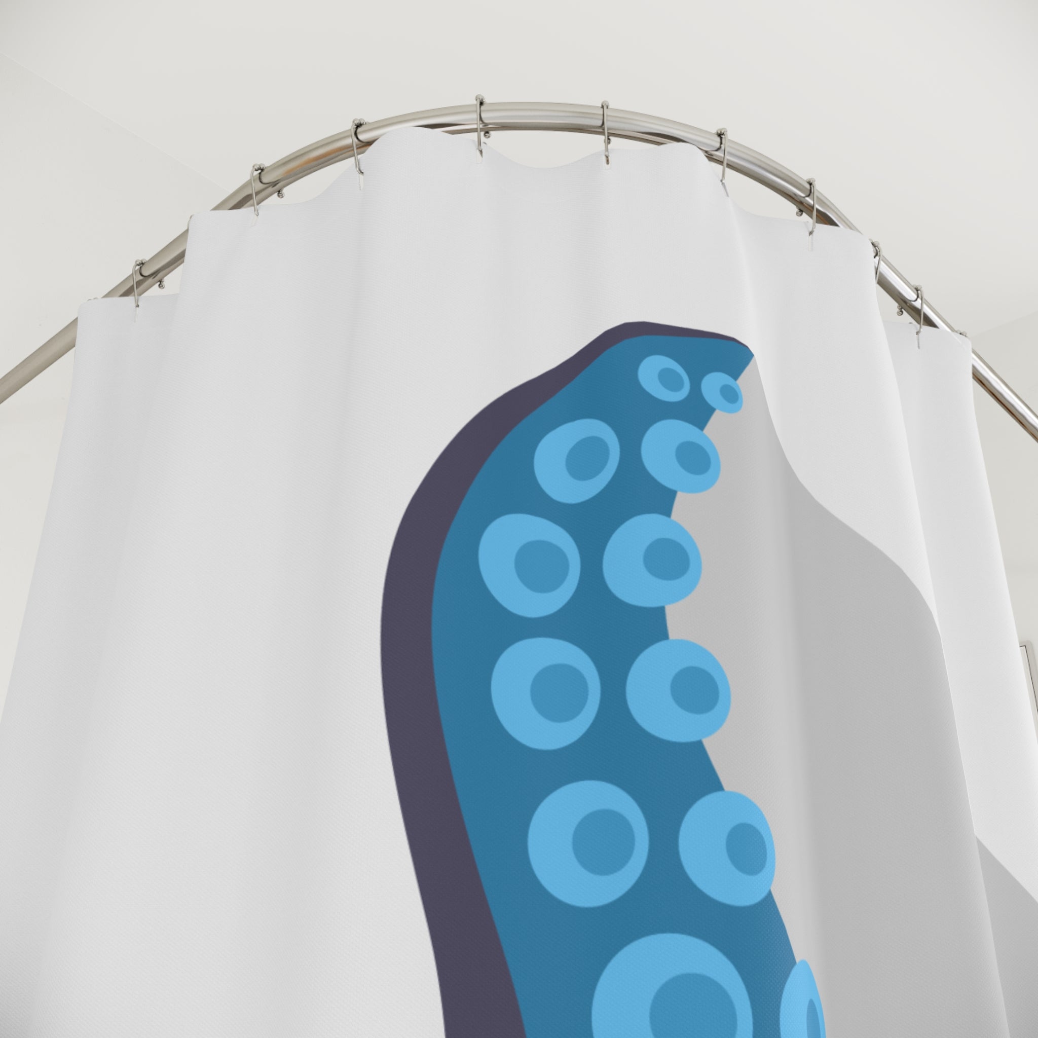 Ocean-Inspired Shower Curtain, Nautical Bathroom Decor, Tentacle Wave Design, Beach House Gift, Marine Theme
