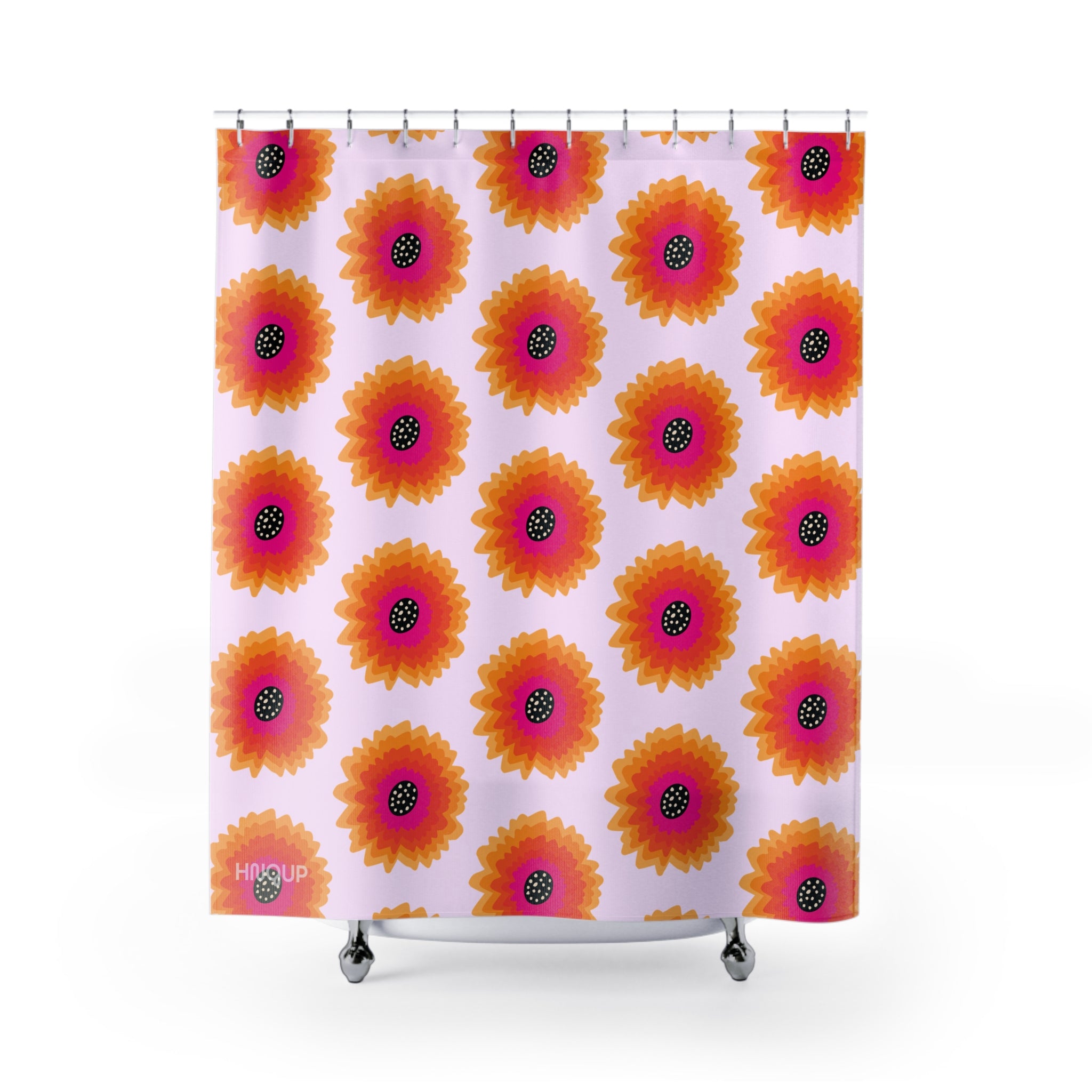 Bright Floral Shower Curtain, Modern Boho Bathroom Decor, Colorful Home Accents, Gift for Her, Spring Decor