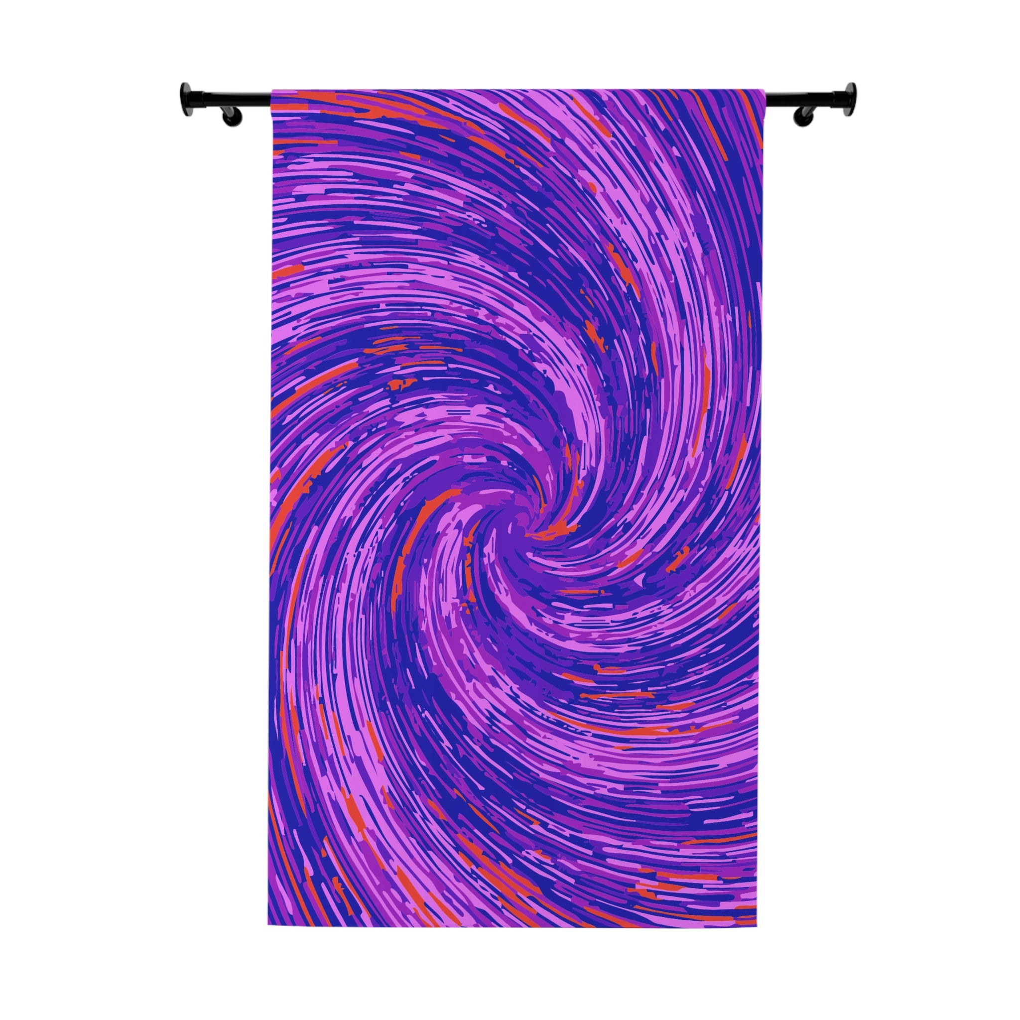 Abstract Pink Swirly Temple Blackout Window Curtain