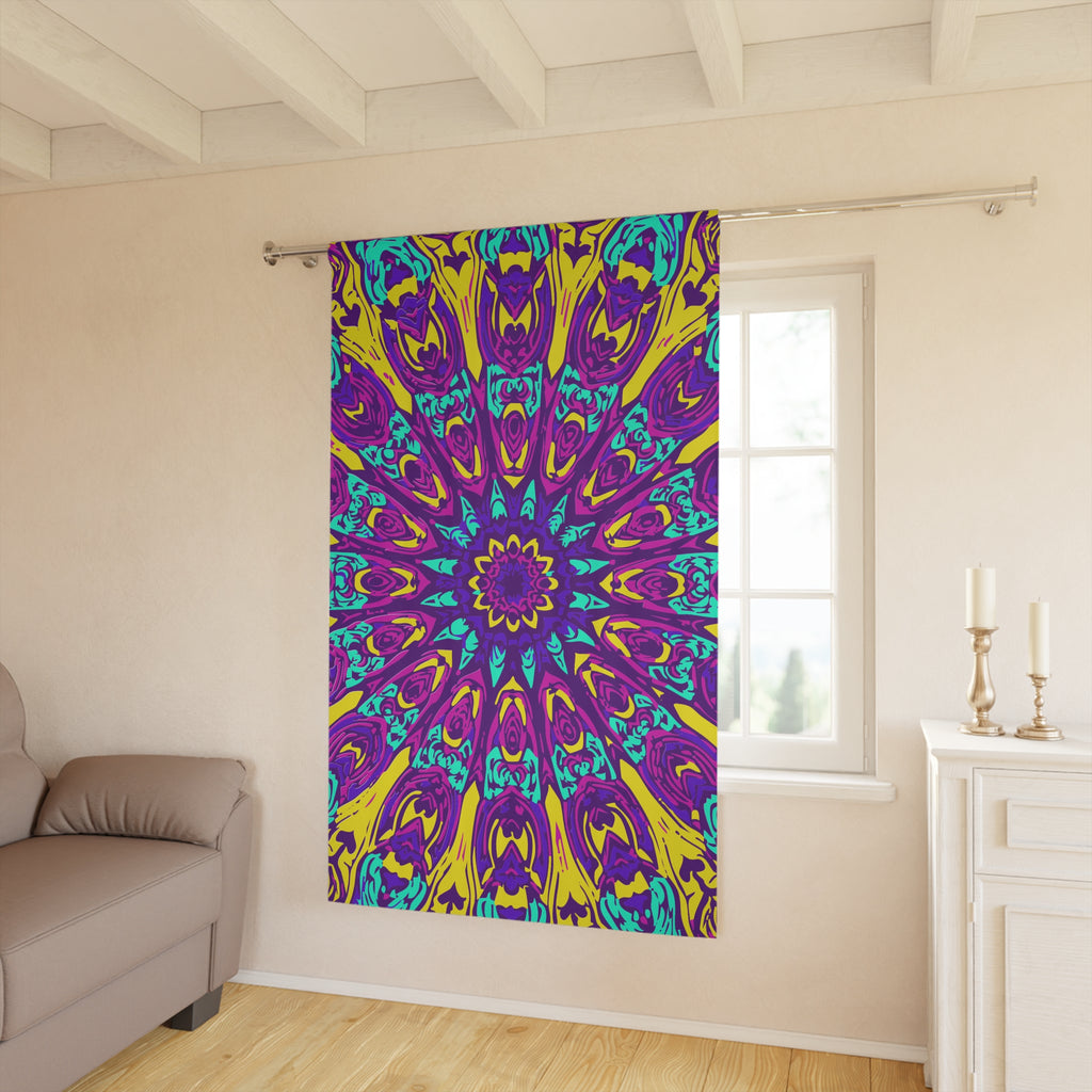 Pinkish Lifes Awakening Pattern Blackout Window Curtain