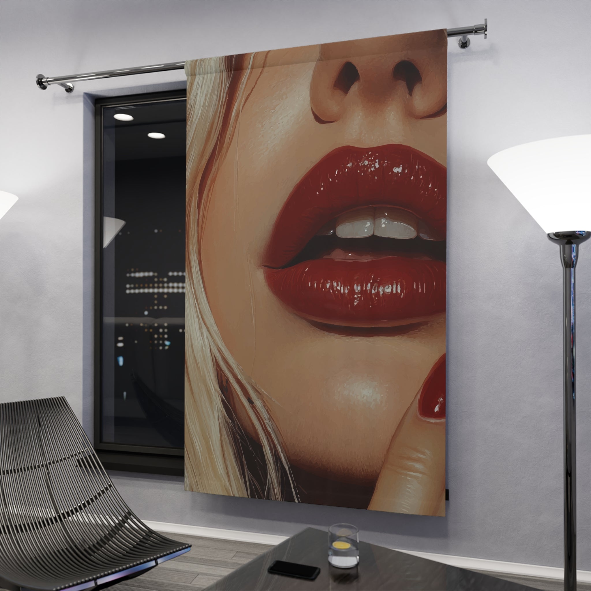 Luscious Modern Lips Blackout Window Curtain