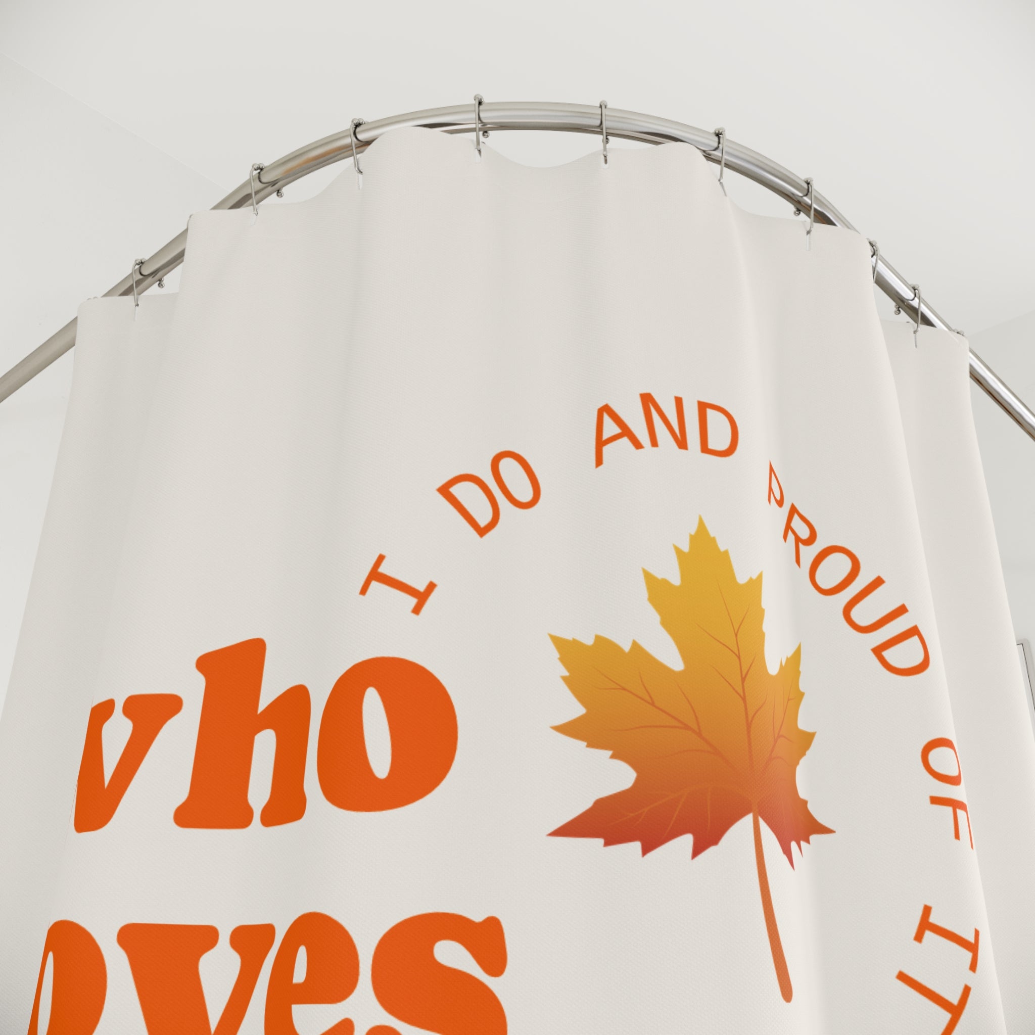 Autumn Leaves Shower Curtain, Fall Home Decor, Thanksgiving Bathroom Decor, Seasonal Shower Curtain, Leaf Print Shower Curtain