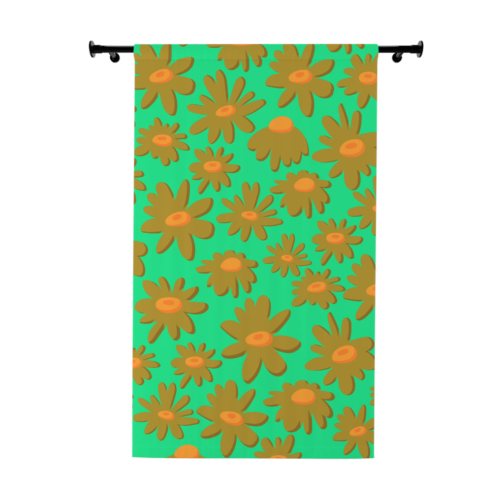 Daisy Field Vintage Pattern Blackout Window Curtain