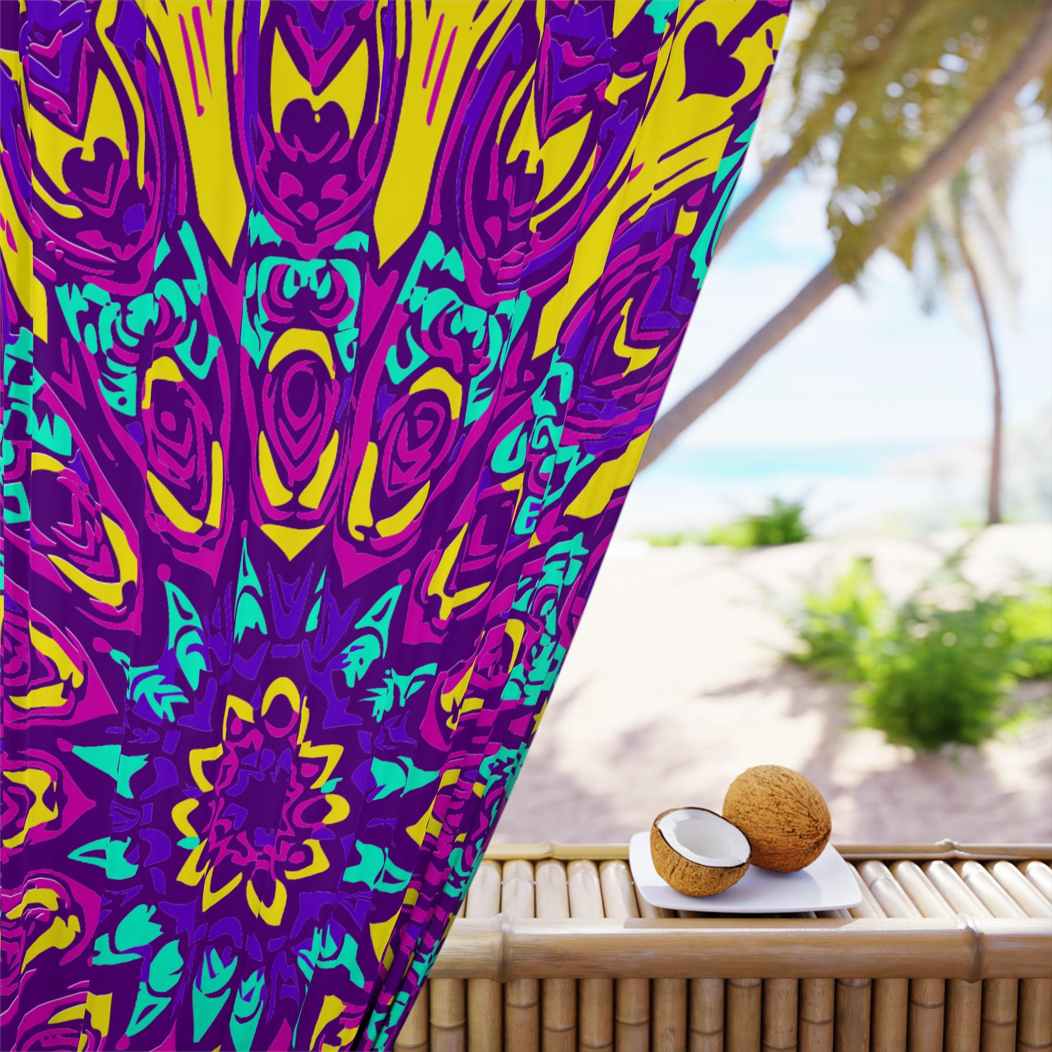 Pinkish Lifes Awakening Pattern Blackout Window Curtain