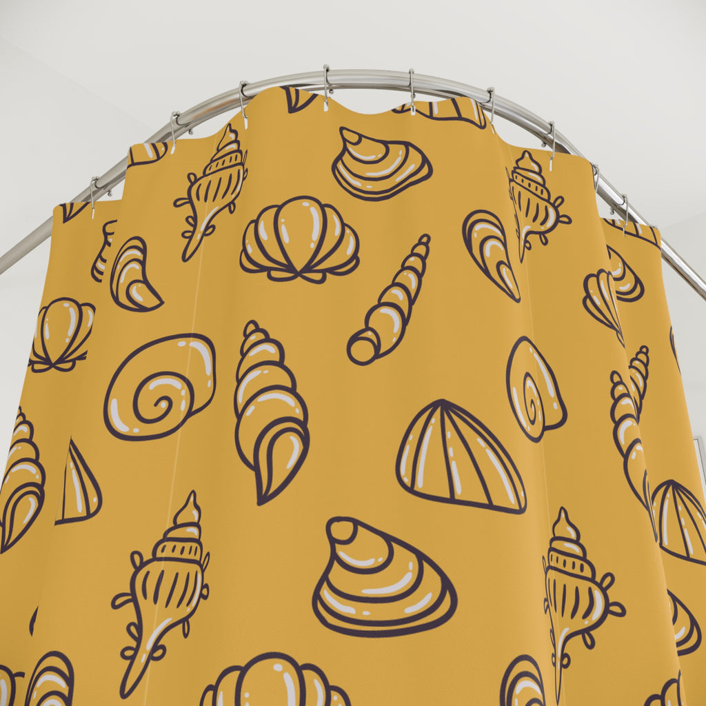 Coastal Shell Shower Curtain, Nautical Bathroom Decor, Beach House Shower, Ocean-Inspired Curtains, Summer Vibes Home Decor