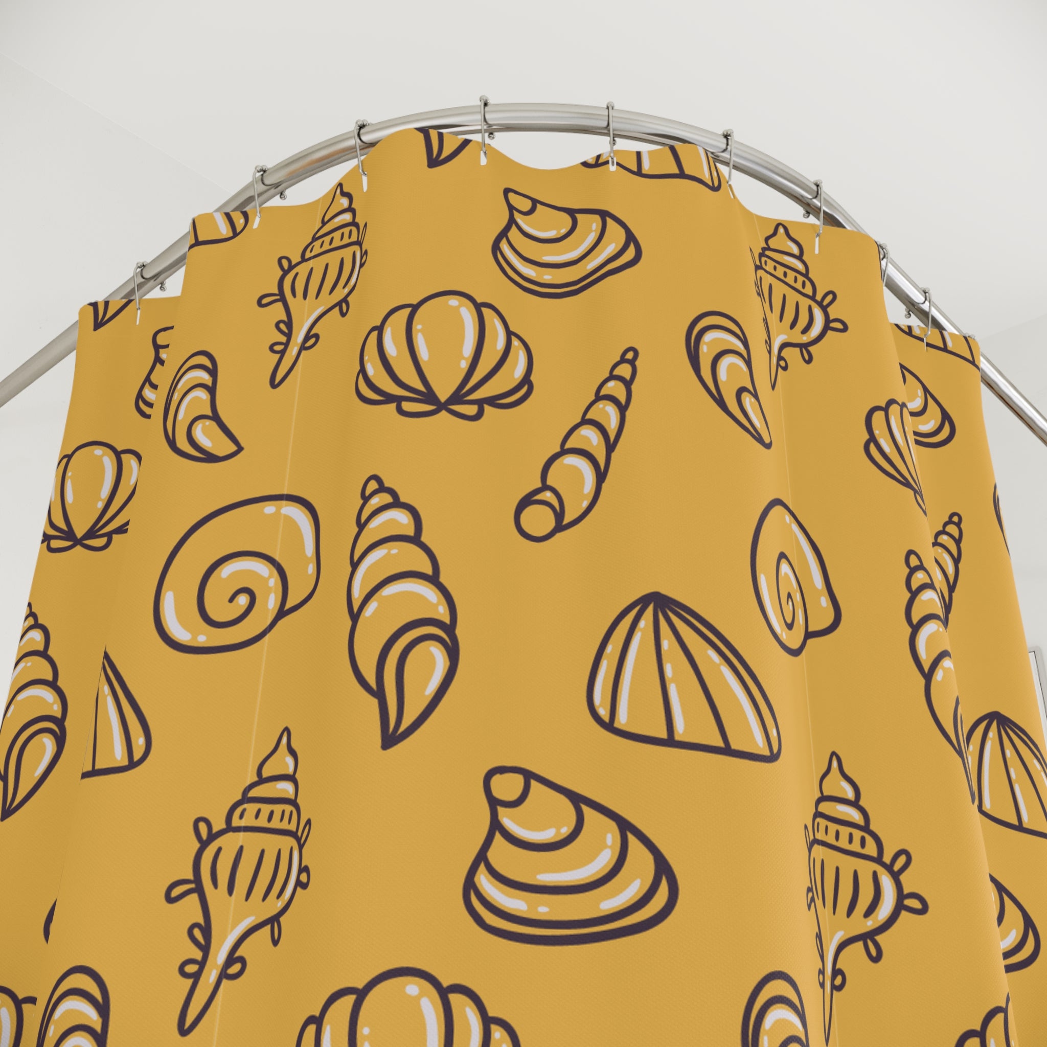 Coastal Shell Shower Curtain, Nautical Bathroom Decor, Beach House Shower, Ocean-Inspired Curtains, Summer Vibes Home Decor
