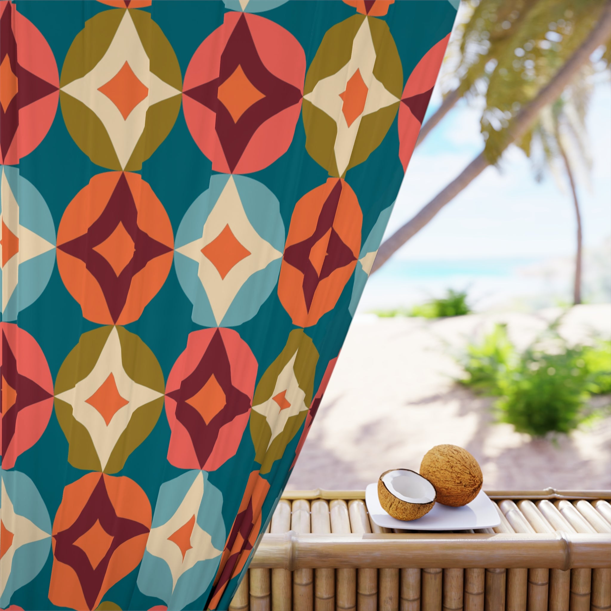 Circle Thing Boho Blackout Window Curtain