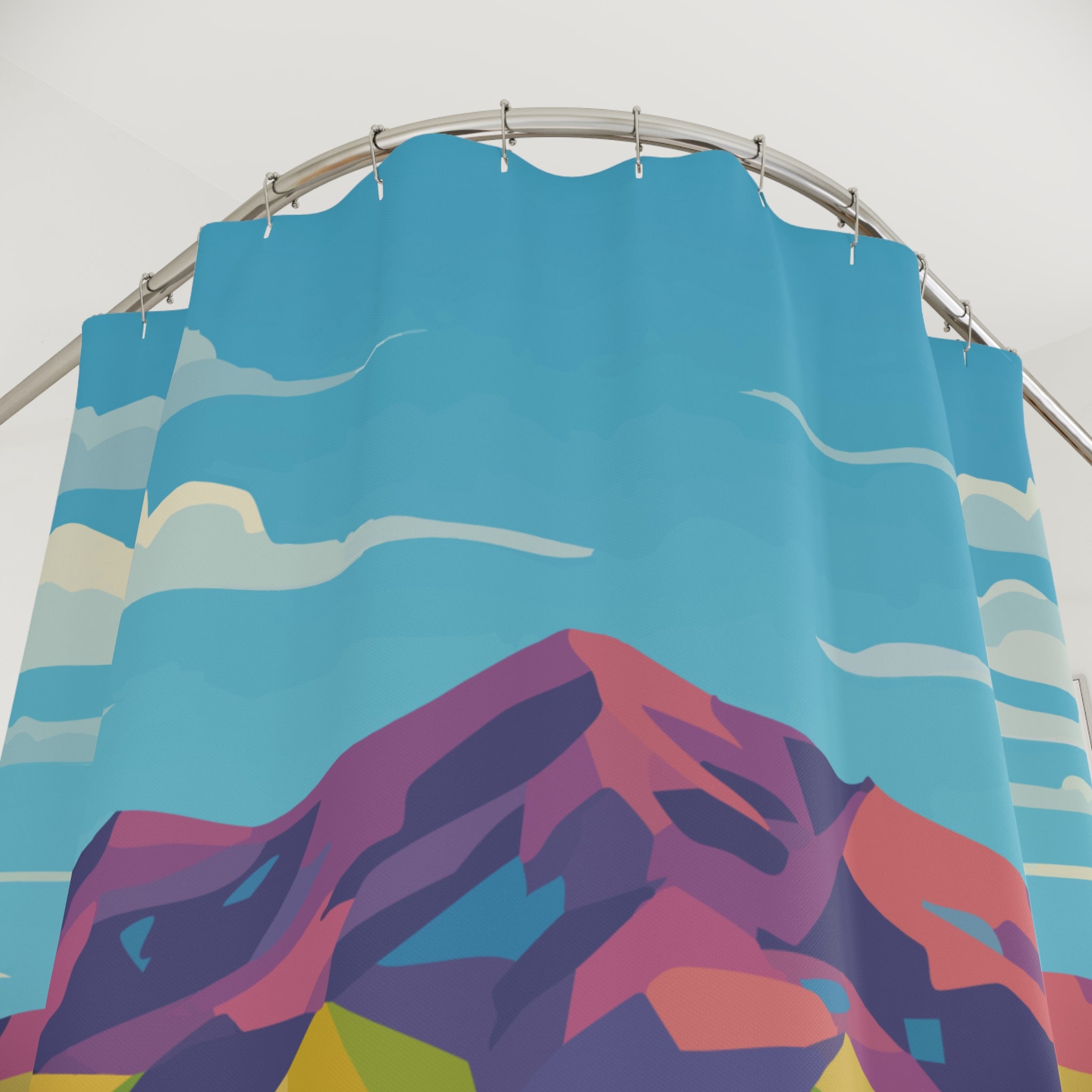 Colorados Colorful Home Mountain Love Shower Curtain