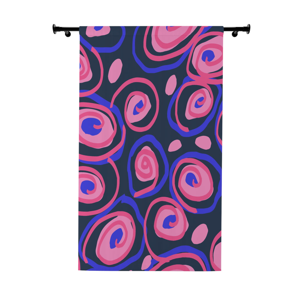 Swirl Galore Pattern Blackout Window Curtain
