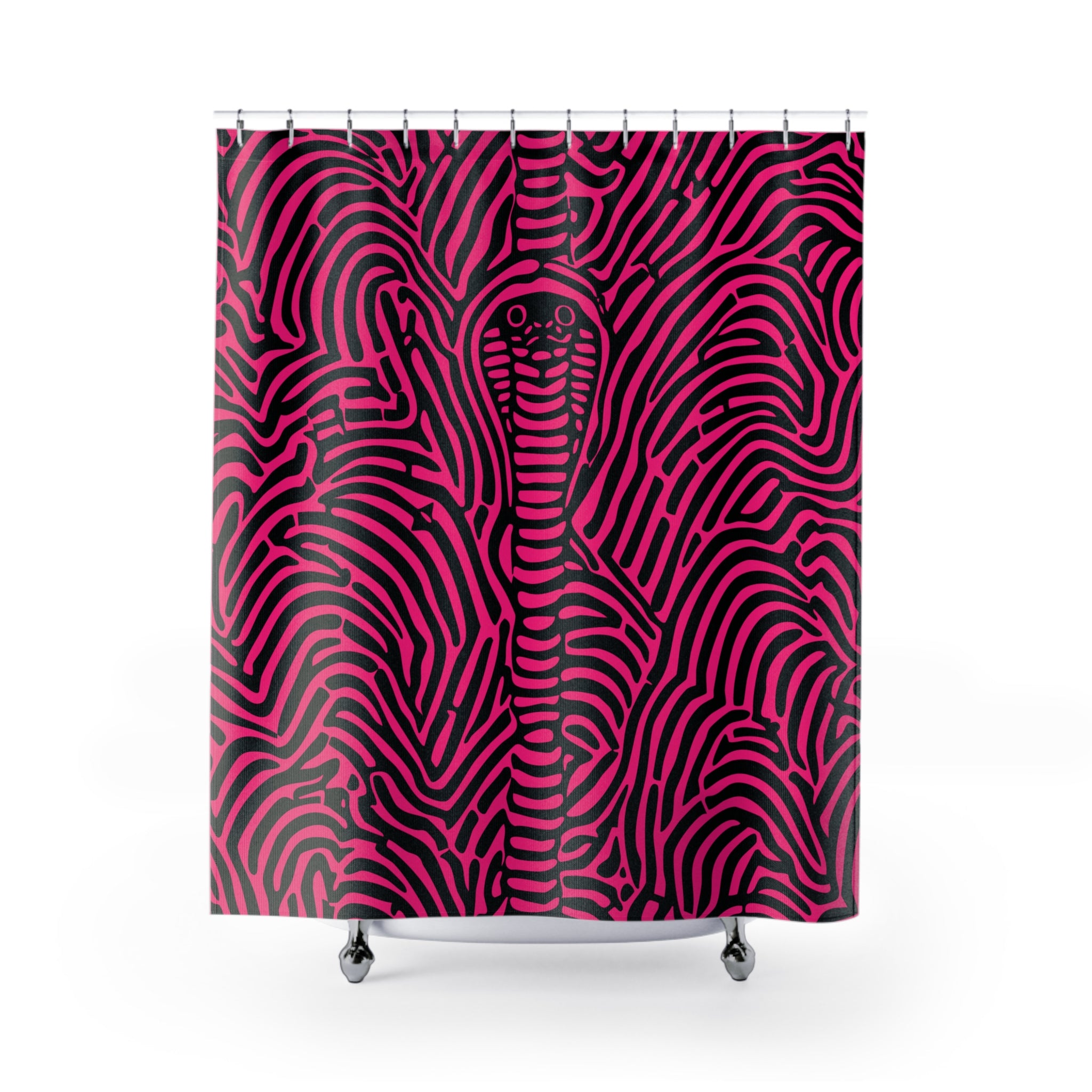 Oh My a Pinkish Cobra Design Shower Curtain