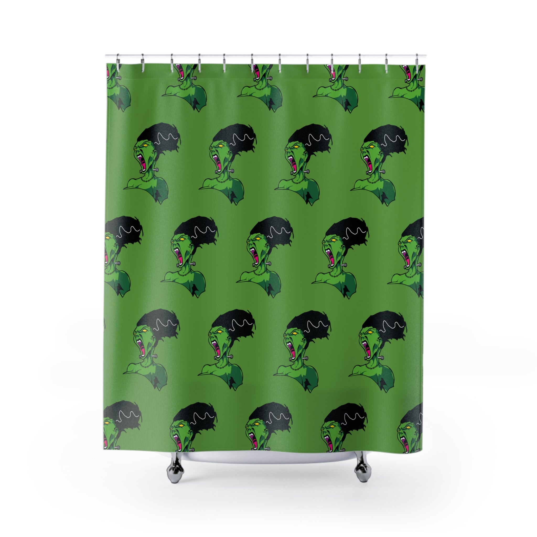 Funky Monster Shower Curtain – Vibrant Bathroom Decor, Halloween, Home Gift, Unique Design, Creative Style