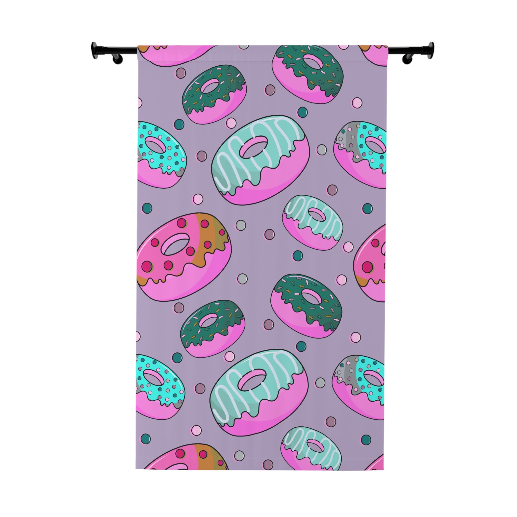 Sweeties Pink Donuts Patter Blackout Window Curtain