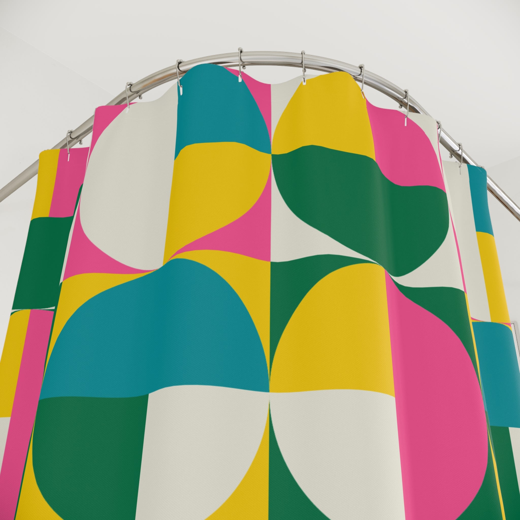 Colorful Geometric Shower Curtain - Vibrant Bathroom Decor, Modern Home Accessory, Gift for Design Lovers, Unique Home Essentials