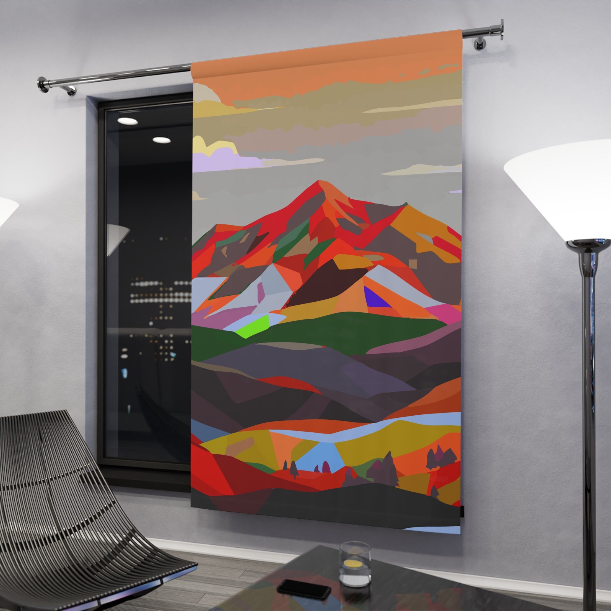 Colorados Home Mountain Love Blackout Window Curtain