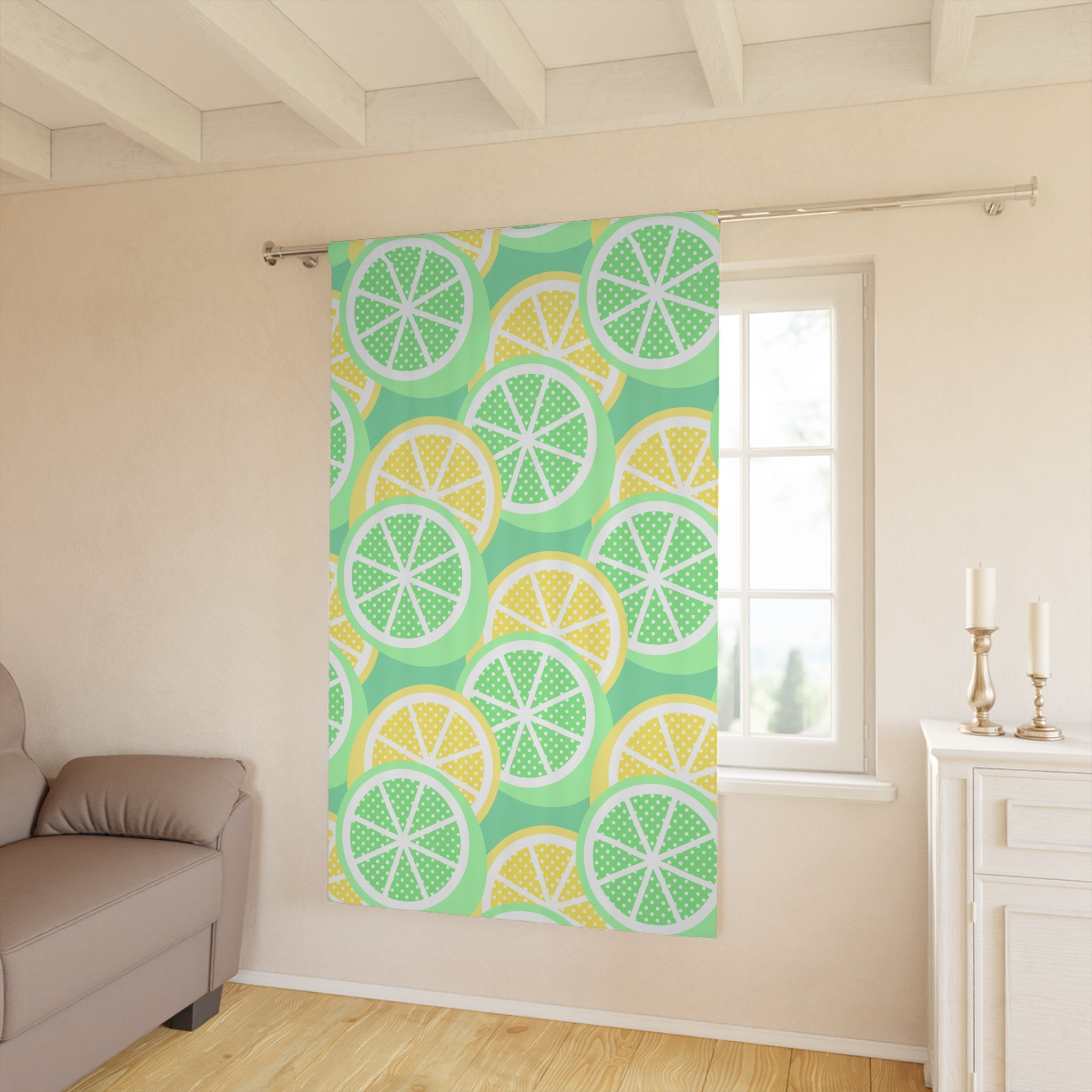 Citrus Pattern Window Curtains, Bright Lemon Decor for Kitchen or Living Room, Summer Home Accessory, Spring Vibes, Energetic Interior [...]