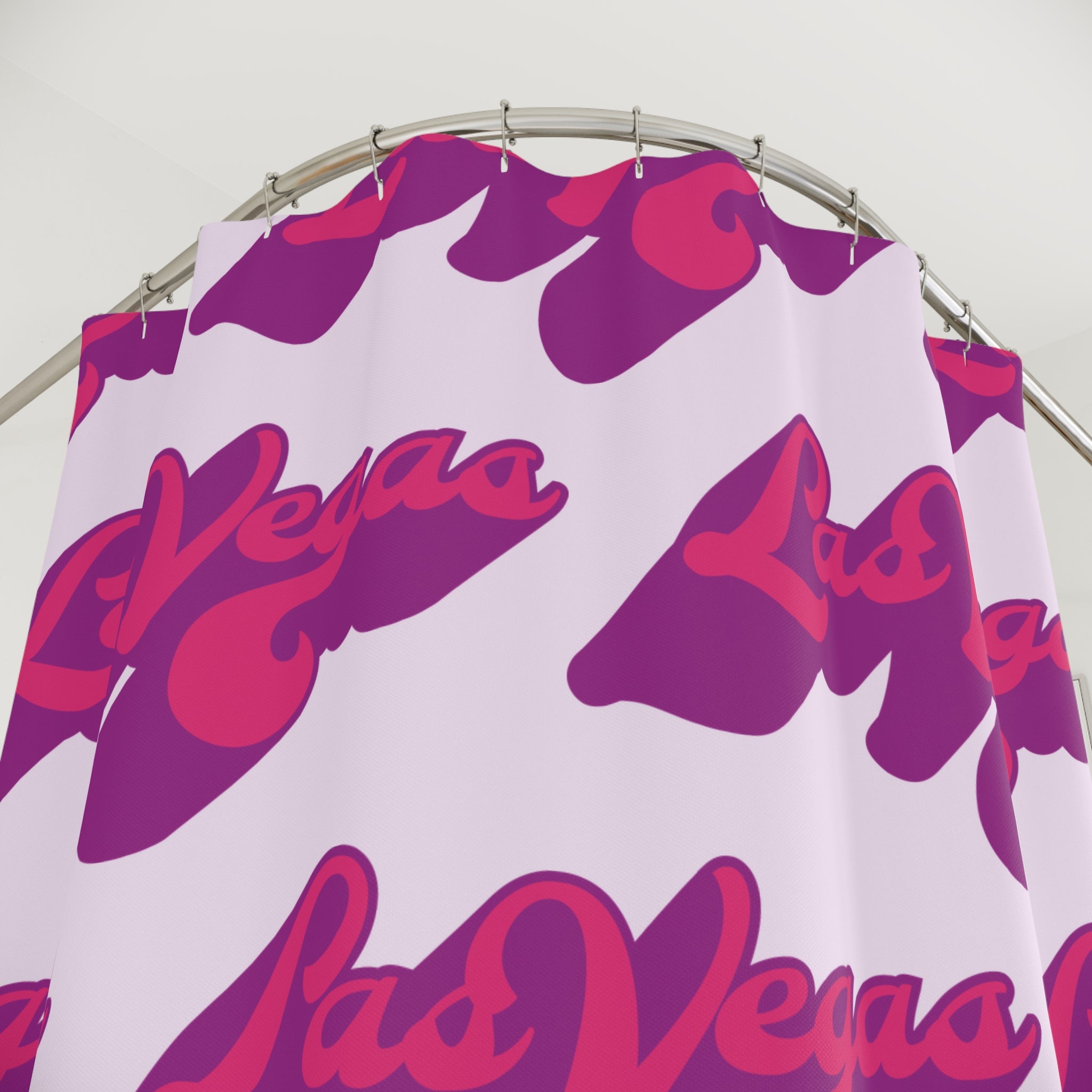 Vibrant Vegas Shower Curtain, Retro Bathroom Decor, Fun Home Accessory, Unique Gift Idea, Celebration, Party Decor