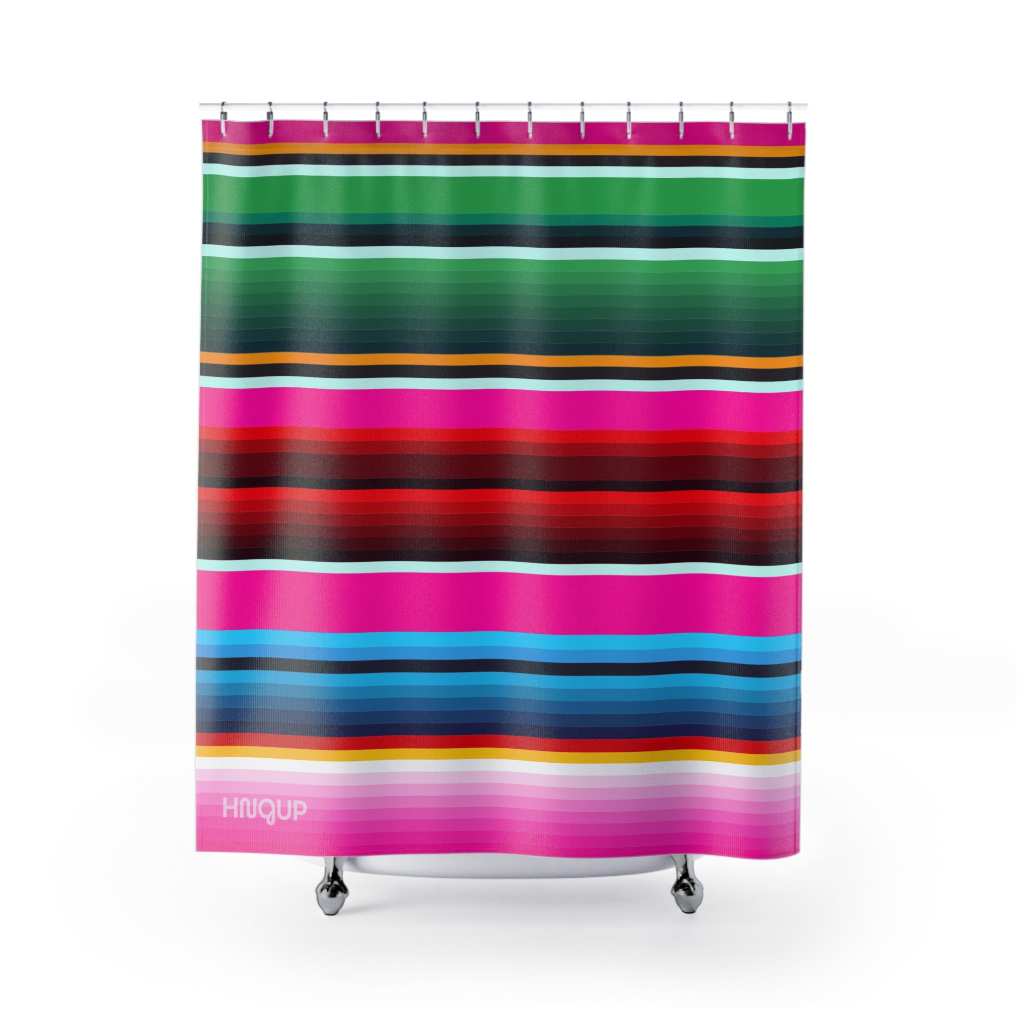 Mexican Blanket PatternVibrant Striped Shower Curtain for a Colorful Bathroom Makeover, Boho Decor, Gift for Homeowners, Bright Bathroom Accessory