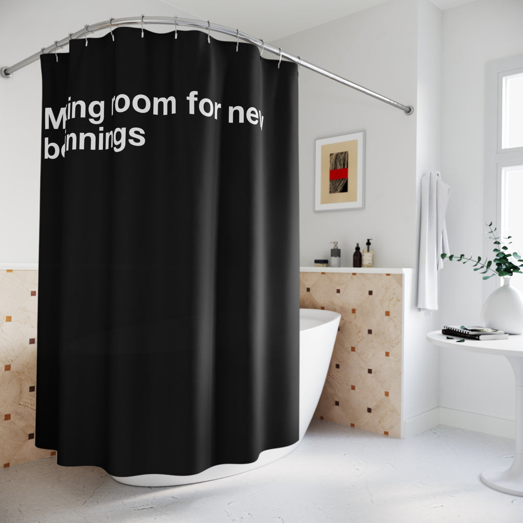 New Beggings Toilet Quote Shower Curtain