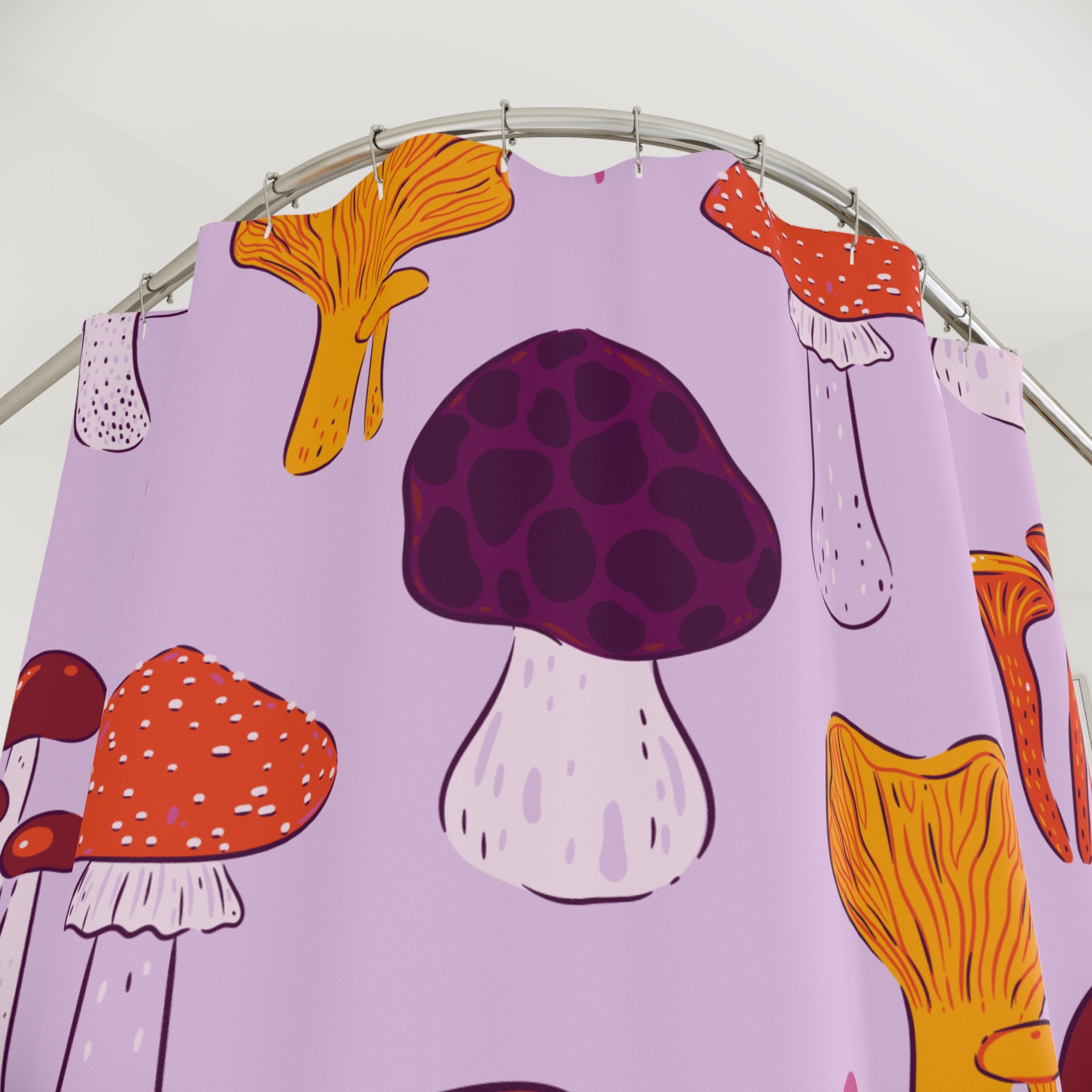 So Much Shroom Pink Shower Curtain