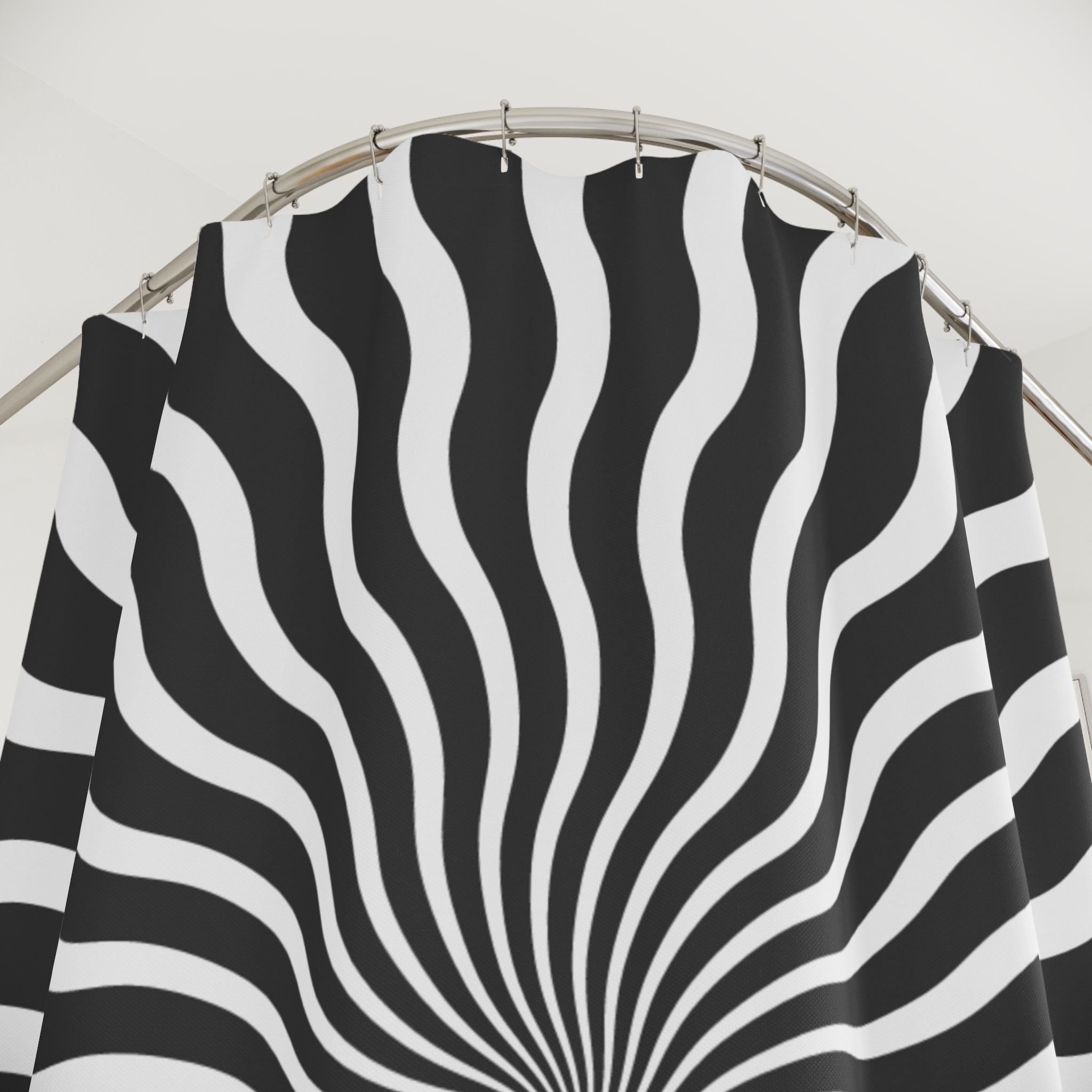 Hypnotic Swirl Shower Curtain for Boho Bathrooms, Modern Decor, Unique Gift for Housewarming, Spa Retreat, or Holiday