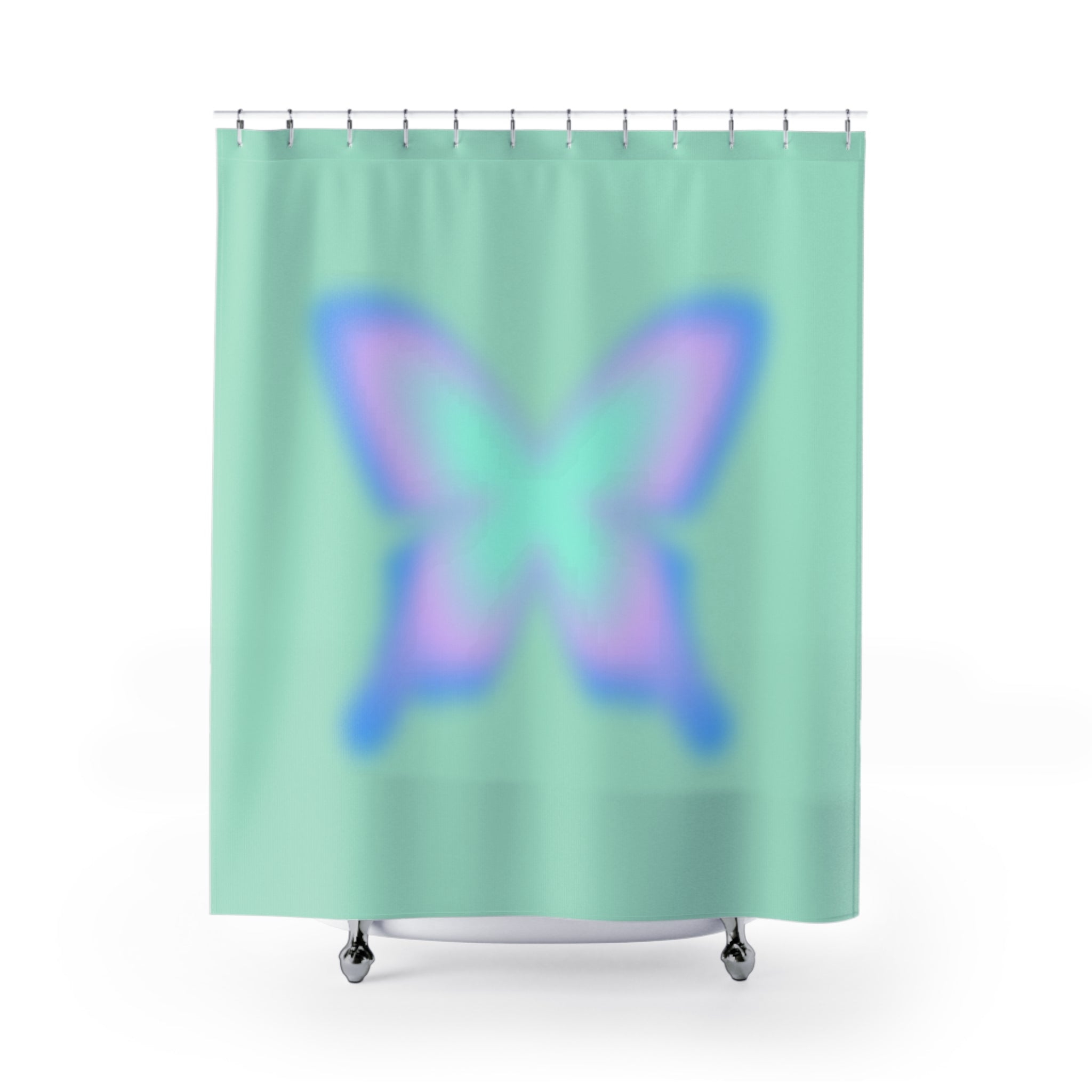 Dreamy Aura Butterfly Shower Curtain, Bohemian Home Decor, Pastel Bathroom Accessories, Unique Gift for Her, Modern Bathroom Essentials