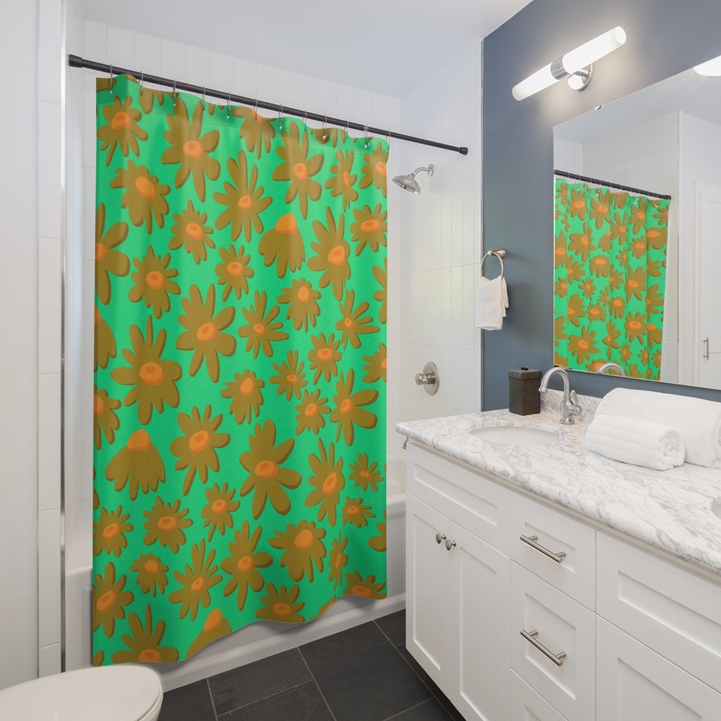 Daisy Field Vintage Shower Curtain