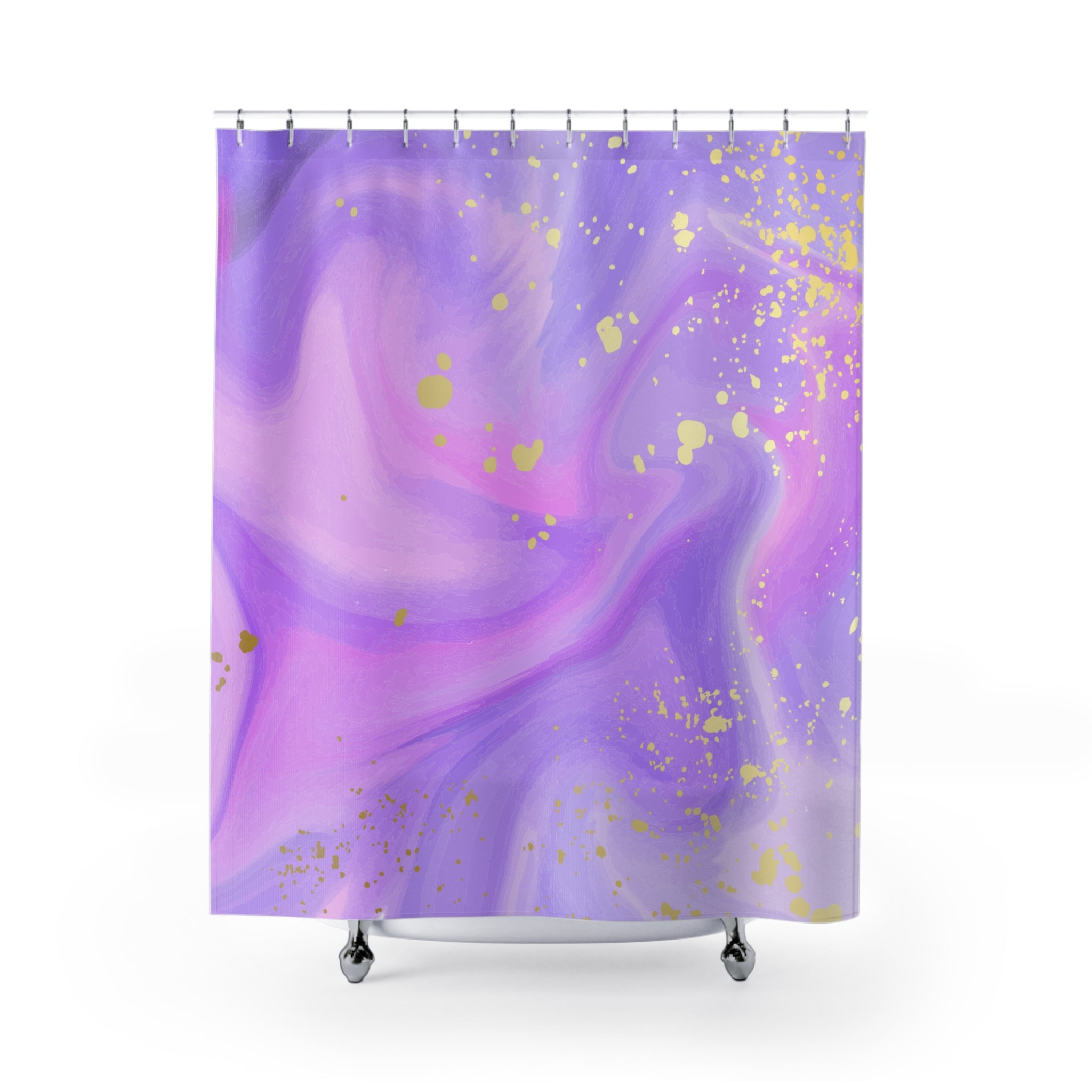 Elegant Purple Marbled Shower Curtain | Boho Bathroom Decor, Gift for Home, Modern Design, Stylish Bathroom Accessory, Vibrant Colors
