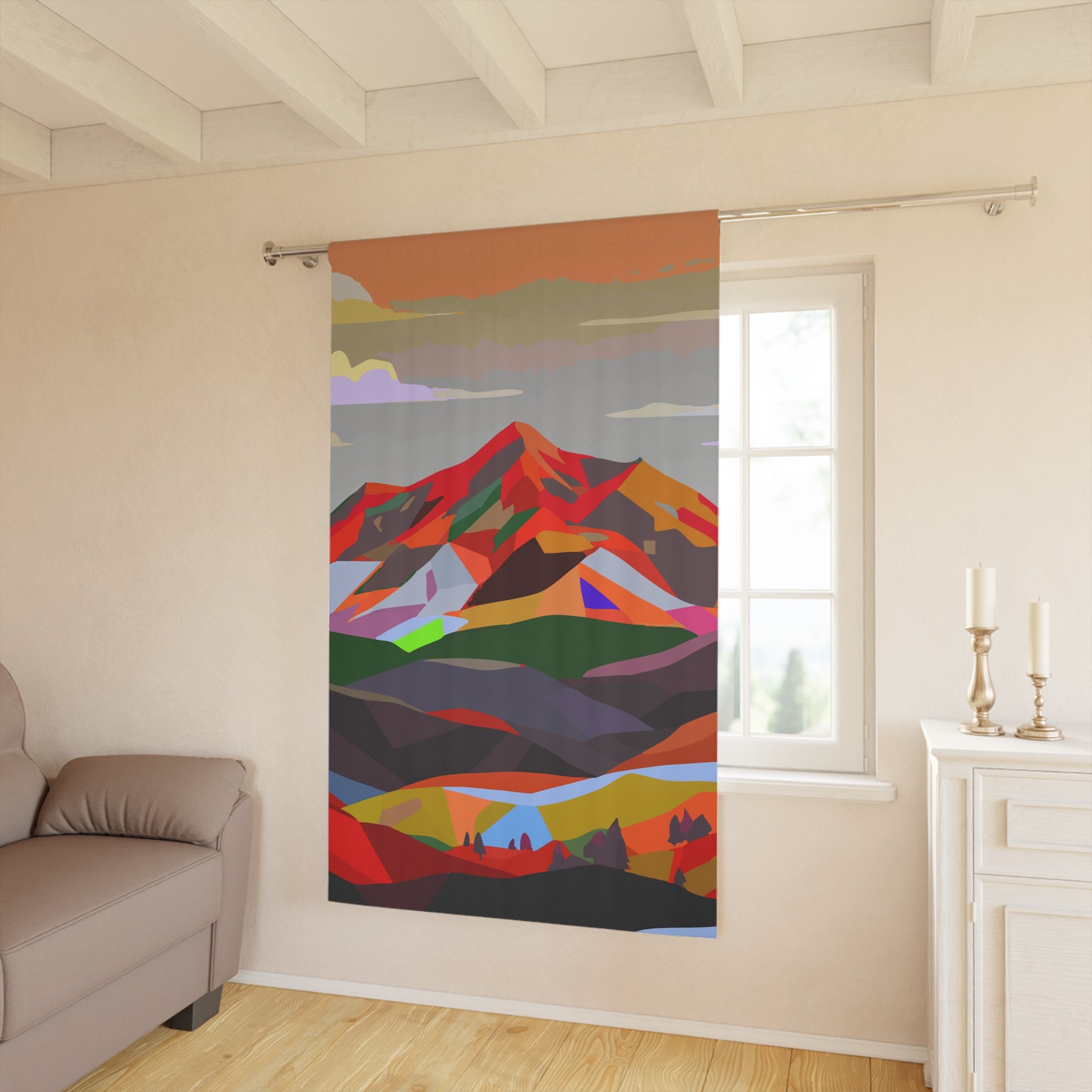 Colorados Home Mountain Love Blackout Window Curtain