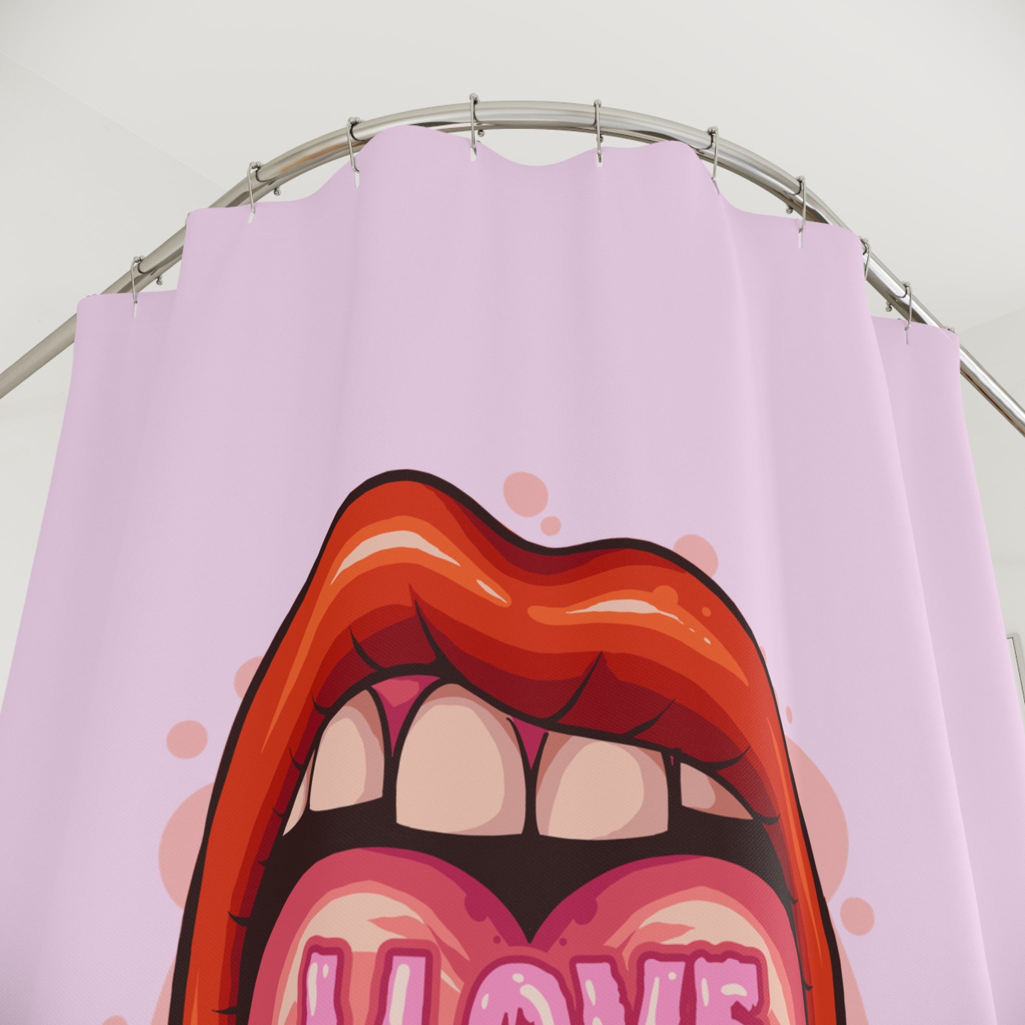 Bold Love Shower Curtain, Romantic Bathroom Decor, Fun Gift for Couples, Flirty Home Accent, Holiday & Valentine’s Day Decor