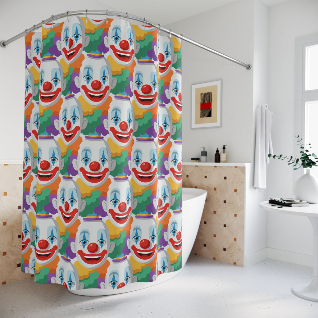 Creepy AF Clown Shower Curtain, Fun Bathroom Decor, Playful Home Accessory, Kids Room Idea, Unique Gift for Occasion