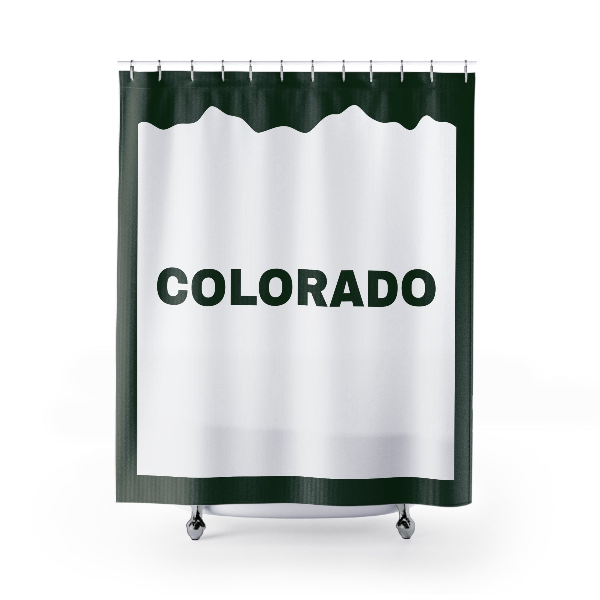 Colorado License Plate Mountains Shower Curtain, Modern Bathroom Decor, Adventure Theme, Gift for Travelers, Stylish Home Accessory, Nature Inspired