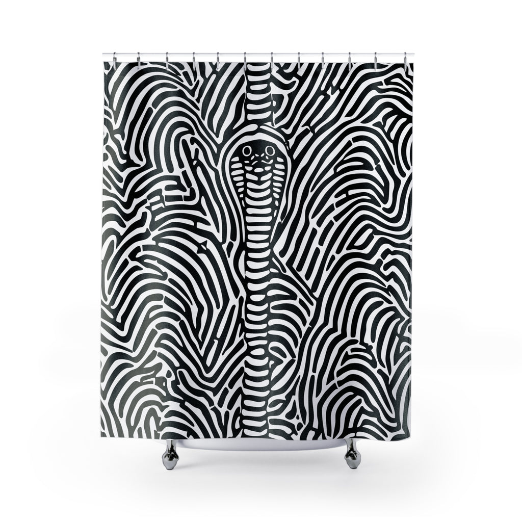 Oh My a Cobra Design Blackish Shower Curtain